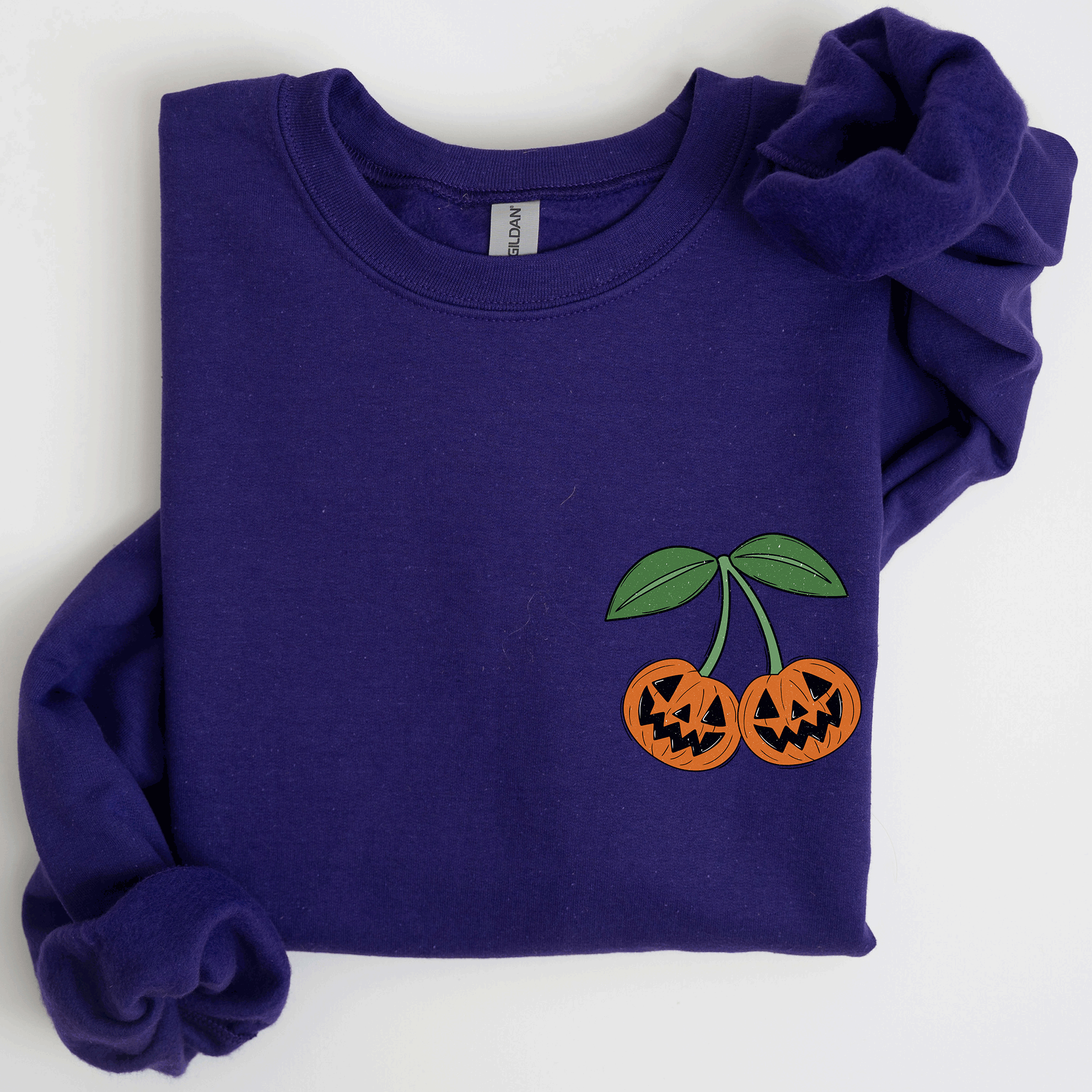 Jack O Lantern Cherry Halloween Vintage Retro Cozy Autumn Night In Graphic Sweatshirt