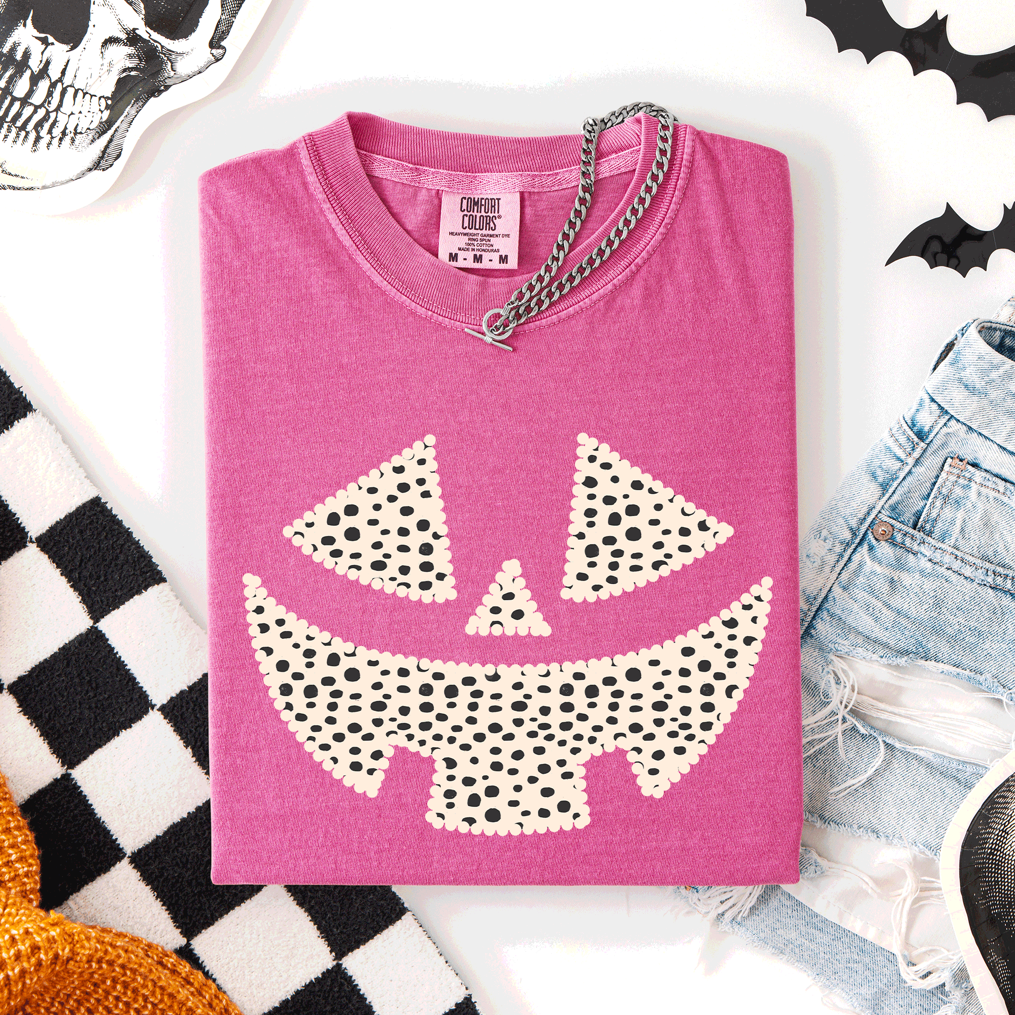 Jack-O-Lantern Dalmatian Print Halloween Night Parade Edition Comfort Colors Tee