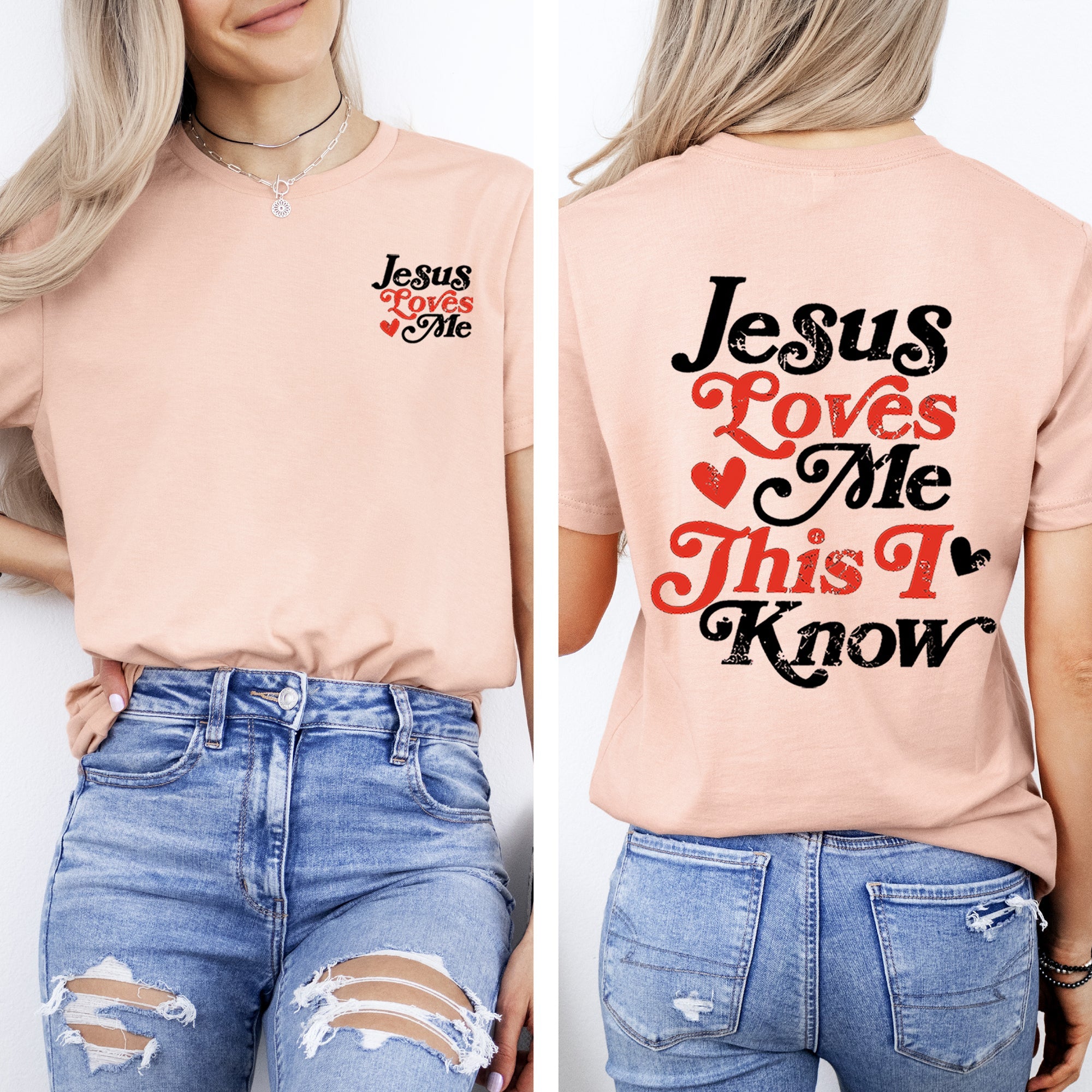 Jesus Loves Me, This I Know Christian Gospel Faith Saved Bible Verse Inspirational Prayer Comfort Colors Tee