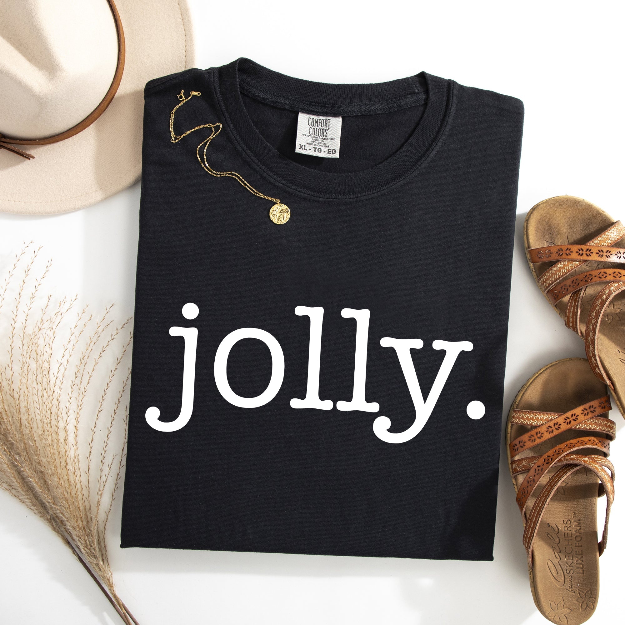 Jolly Classic Minimalist Christmas Winter Snow Santa Xmas Limited Edition Comfort Colors Tee