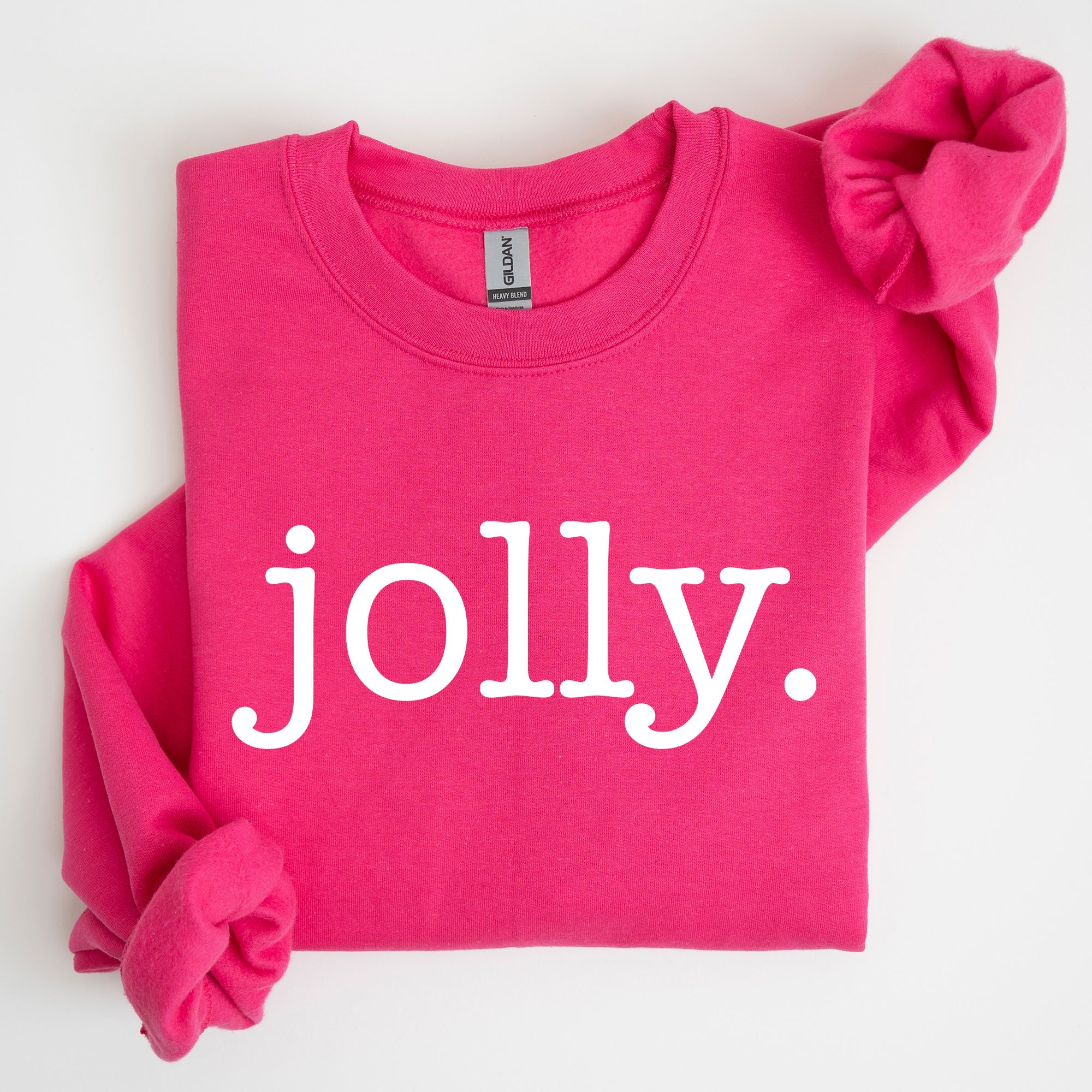 Jolly Classic Minimalist Christmas Winter Snow Santa Festive Cozy Fleece Lined Sweatshirt