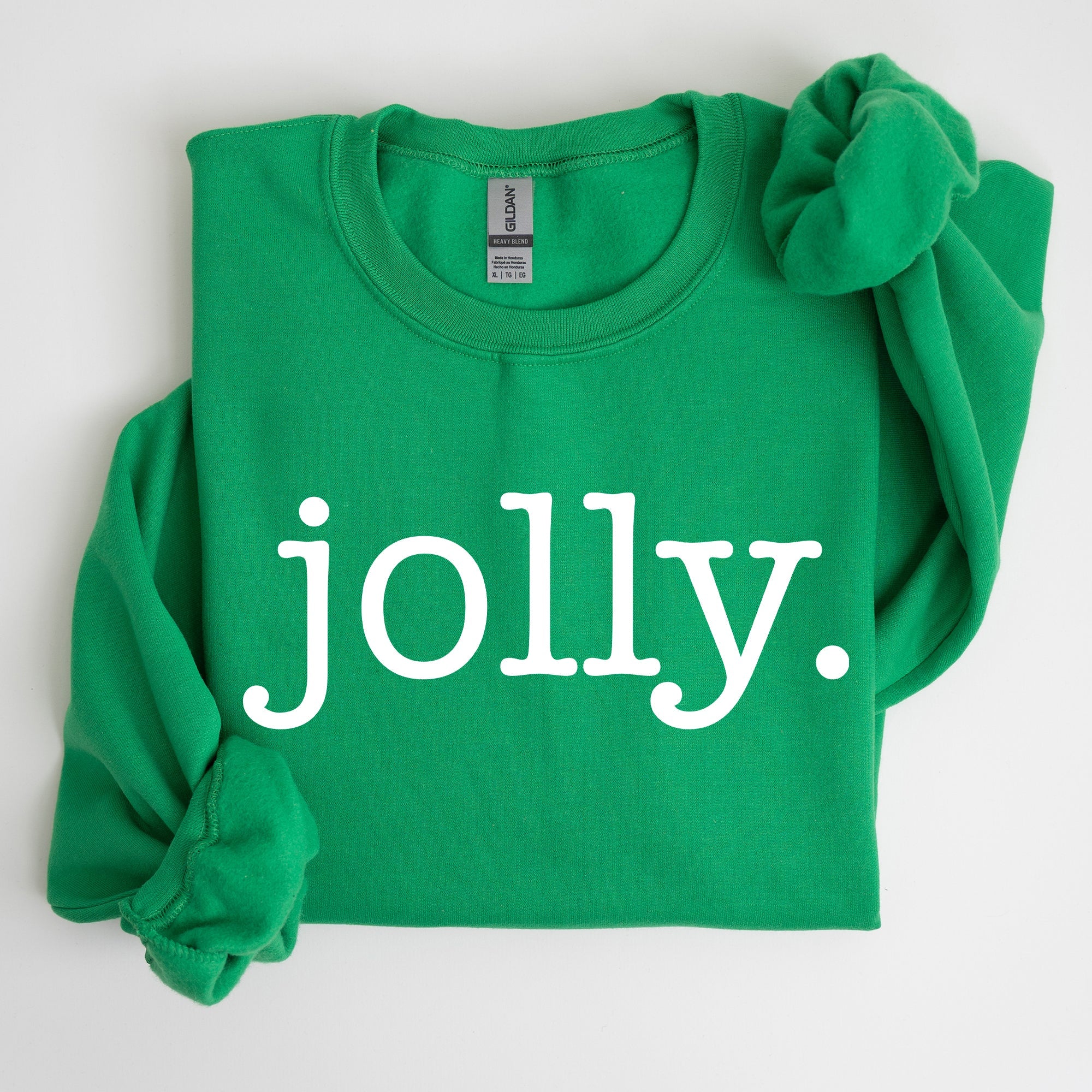 Jolly Classic Minimalist Christmas Winter Snow Santa Festive Cozy Fleece Lined Sweatshirt
