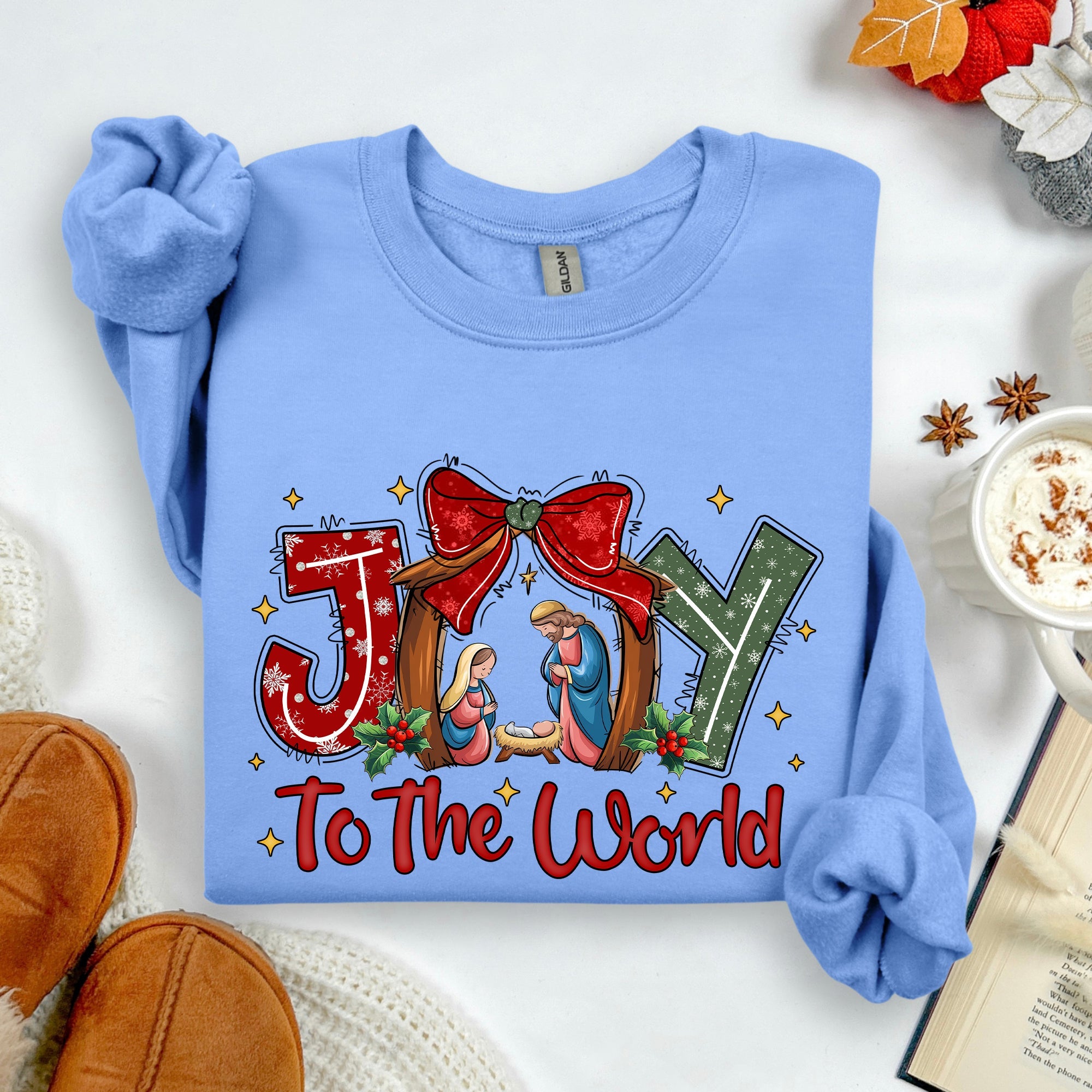 Joy To The World True Story Christian Nativity Christmas Religious Inspirational Holiday Sweatshirt