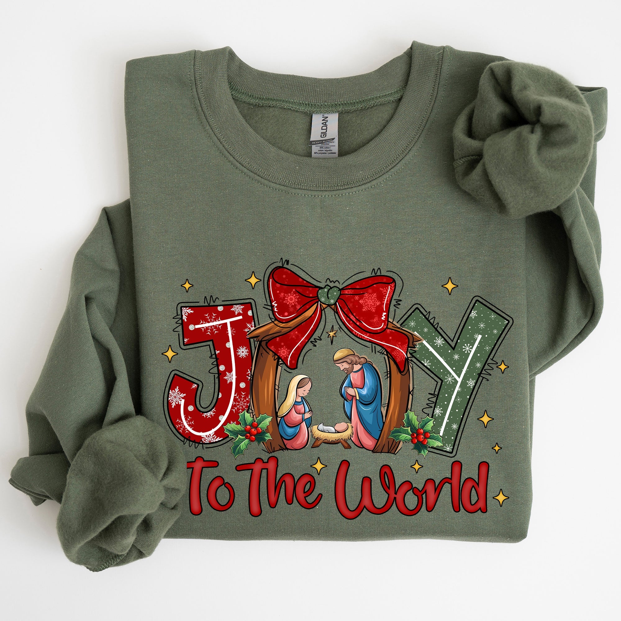 Joy To The World True Story Christian Nativity Christmas Religious Inspirational Holiday Sweatshirt