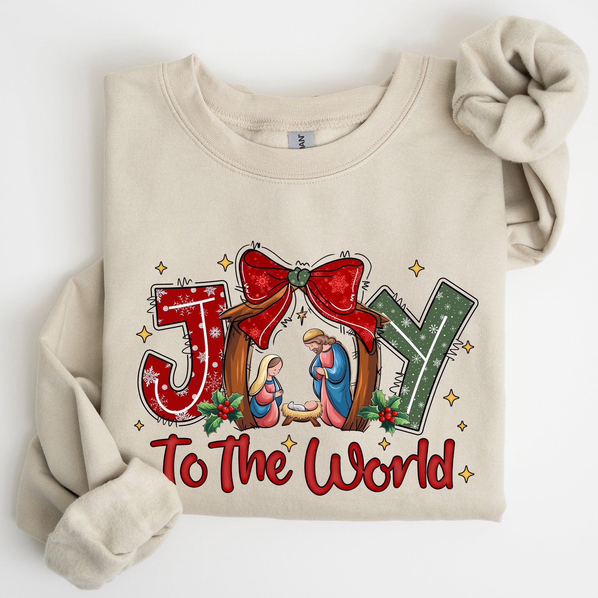Joy To The World True Story Christian Nativity Christmas Religious Inspirational Holiday Sweatshirt
