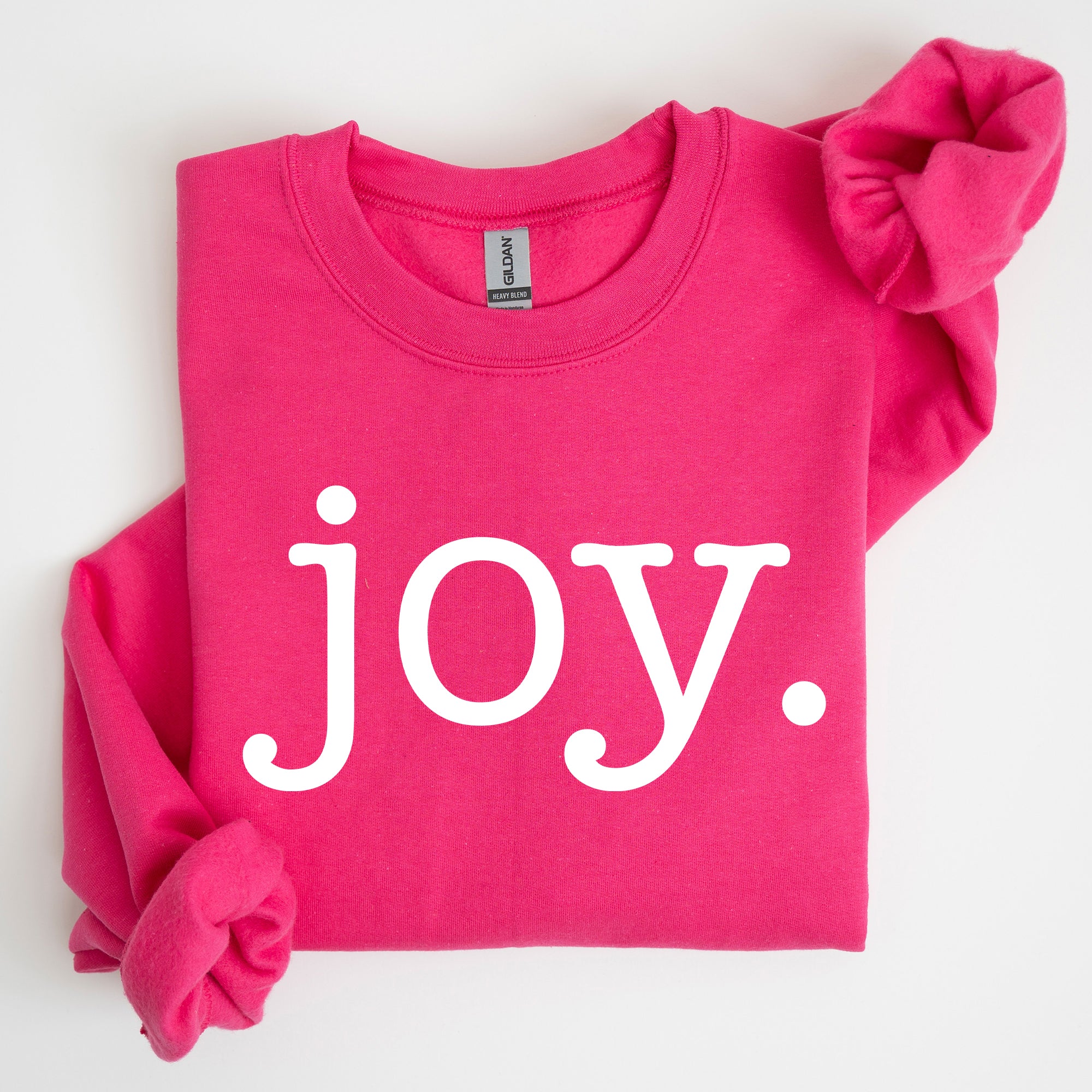 Joy, Classic Minimalist, Christmas, Winter, Snow, Santa Graphic Sweatshirt