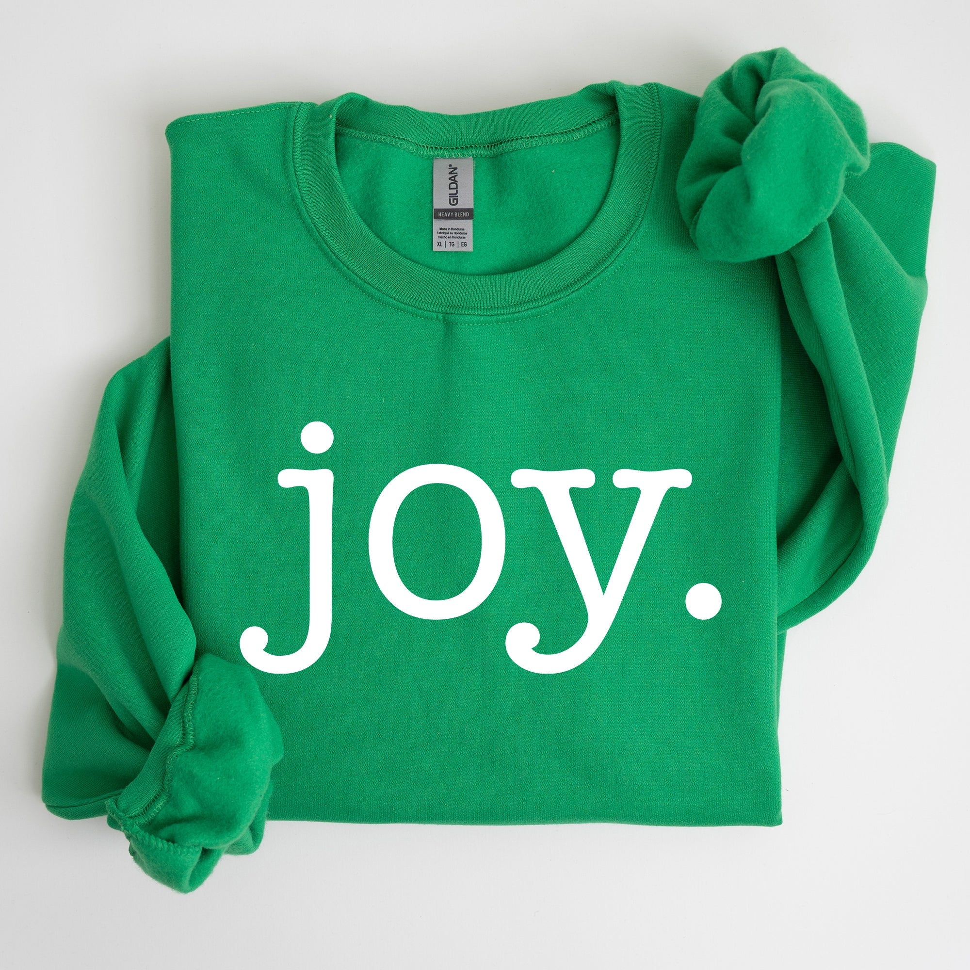 Joy, Classic Minimalist, Christmas, Winter, Snow, Santa Graphic Sweatshirt