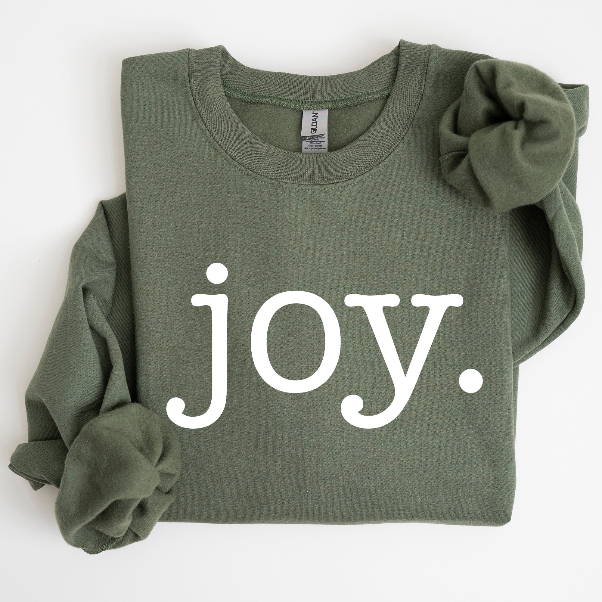 Joy, Classic Minimalist, Christmas, Winter, Snow, Santa Graphic Sweatshirt