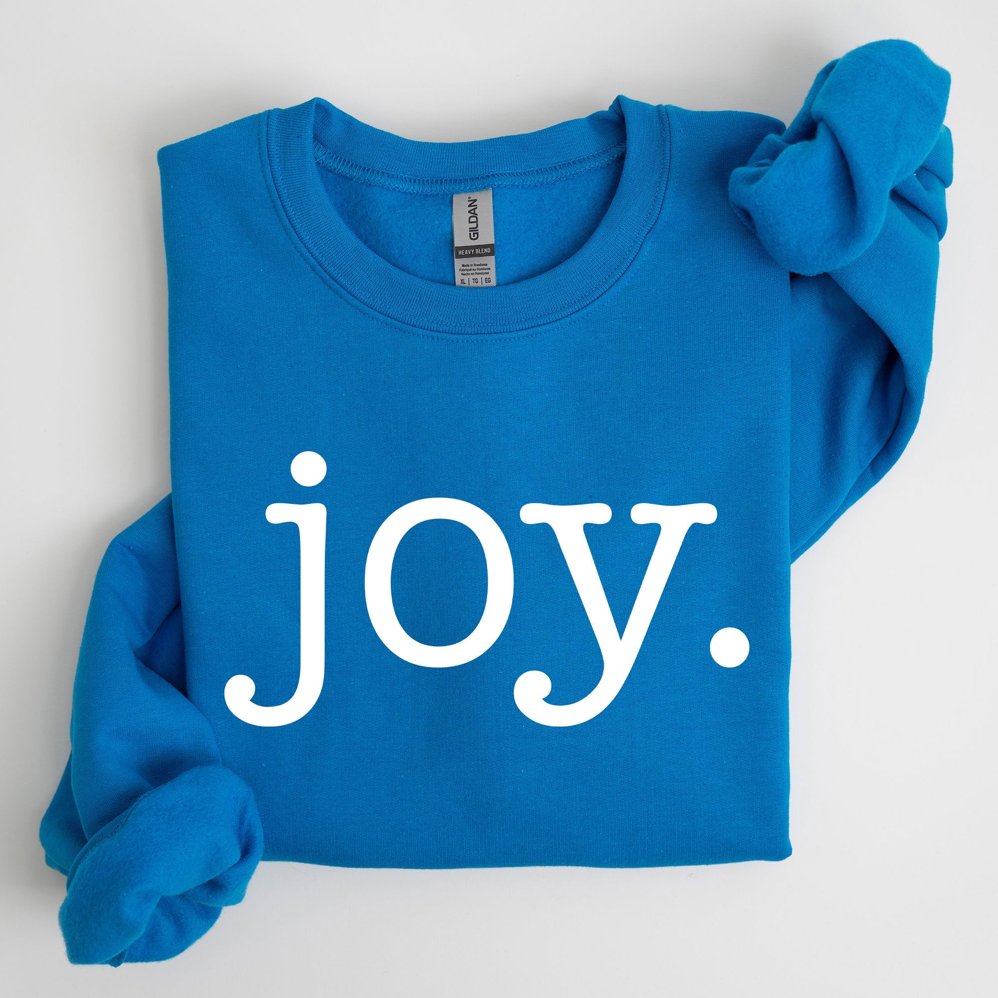 Joy, Classic Minimalist, Christmas, Winter, Snow, Santa Graphic Sweatshirt
