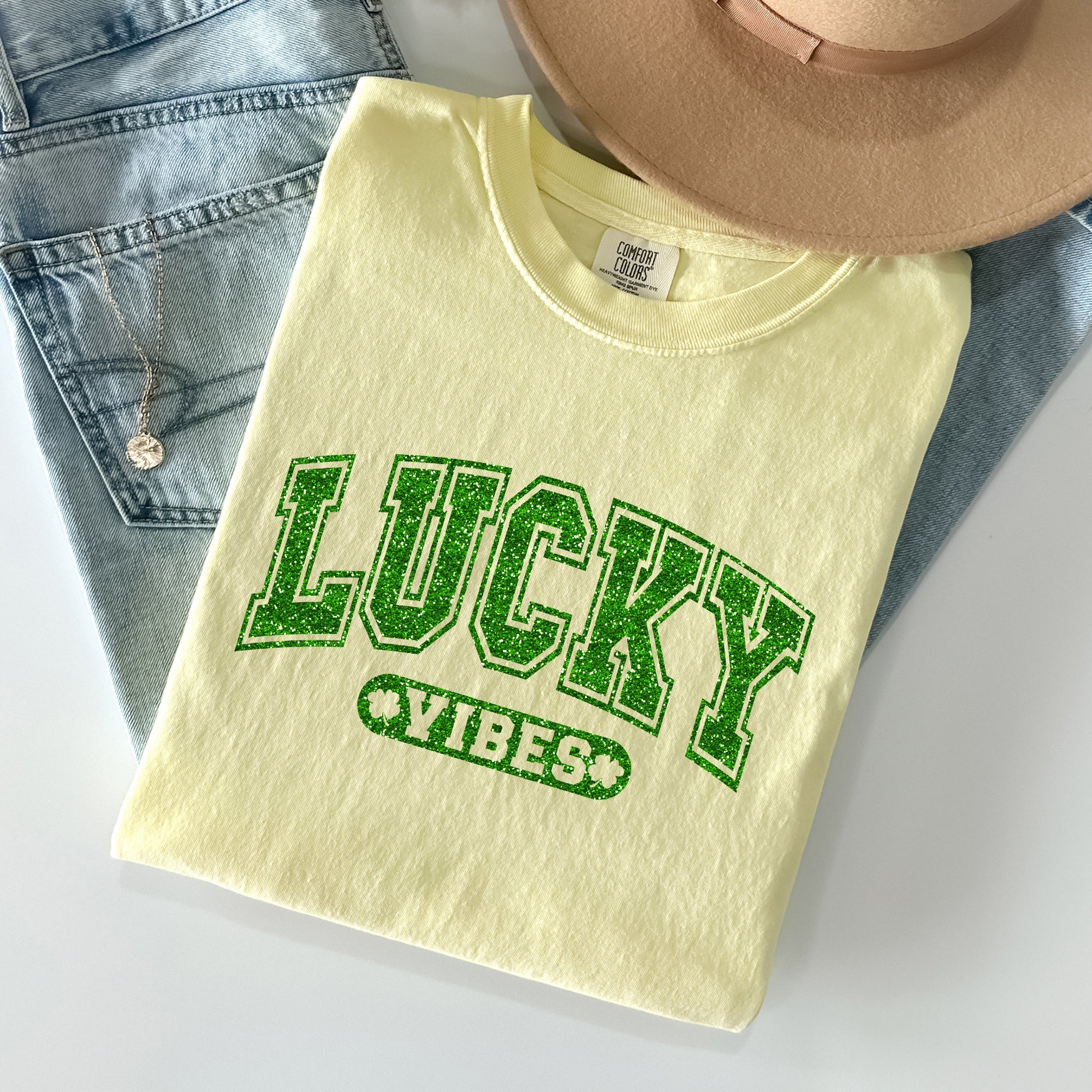 Lucky Vibes Retro Vintage St Patrick's Day Edition Limited Release Festival Collection Comfort Colors Tee