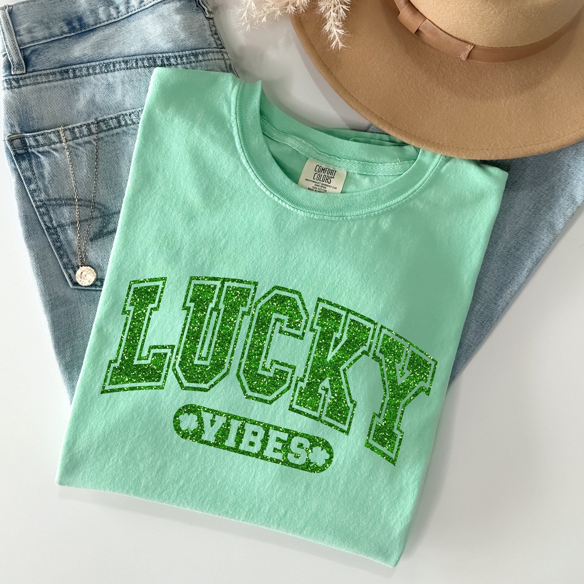 Lucky Vibes Retro Vintage St Patrick's Day Edition Limited Release Festival Collection Comfort Colors Tee