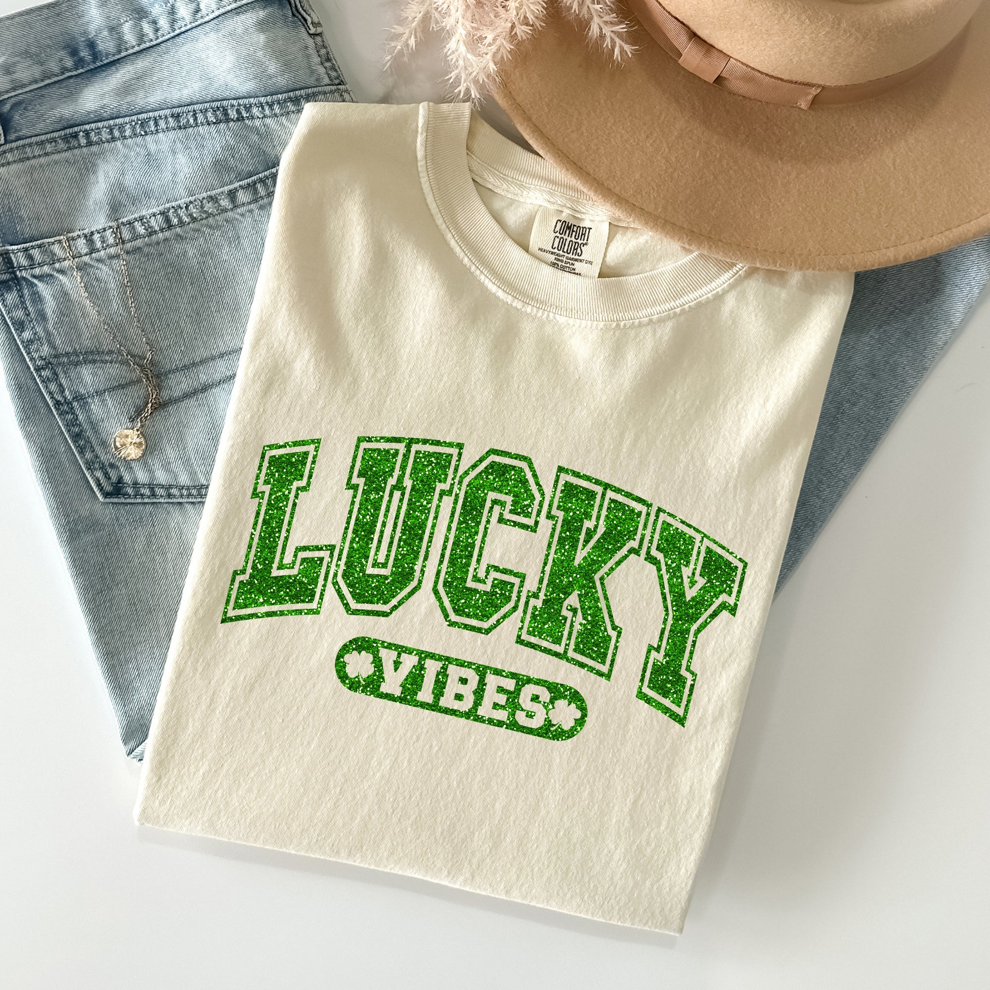 Lucky Vibes Retro Vintage St Patrick's Day Edition Limited Release Festival Collection Comfort Colors Tee