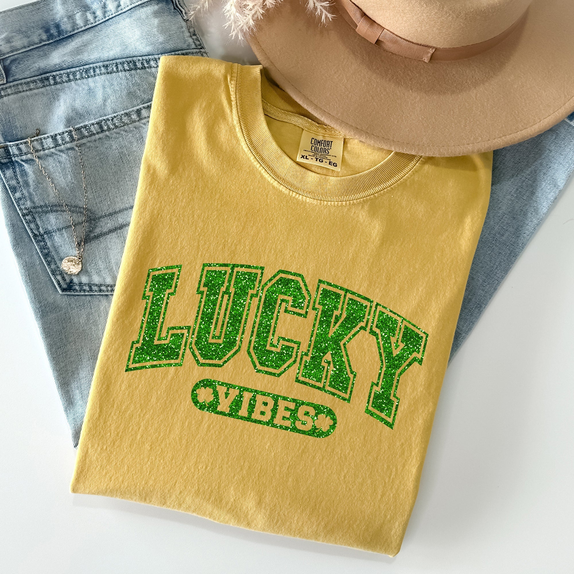 Lucky Vibes Retro Vintage St Patrick's Day Edition Limited Release Festival Collection Comfort Colors Tee