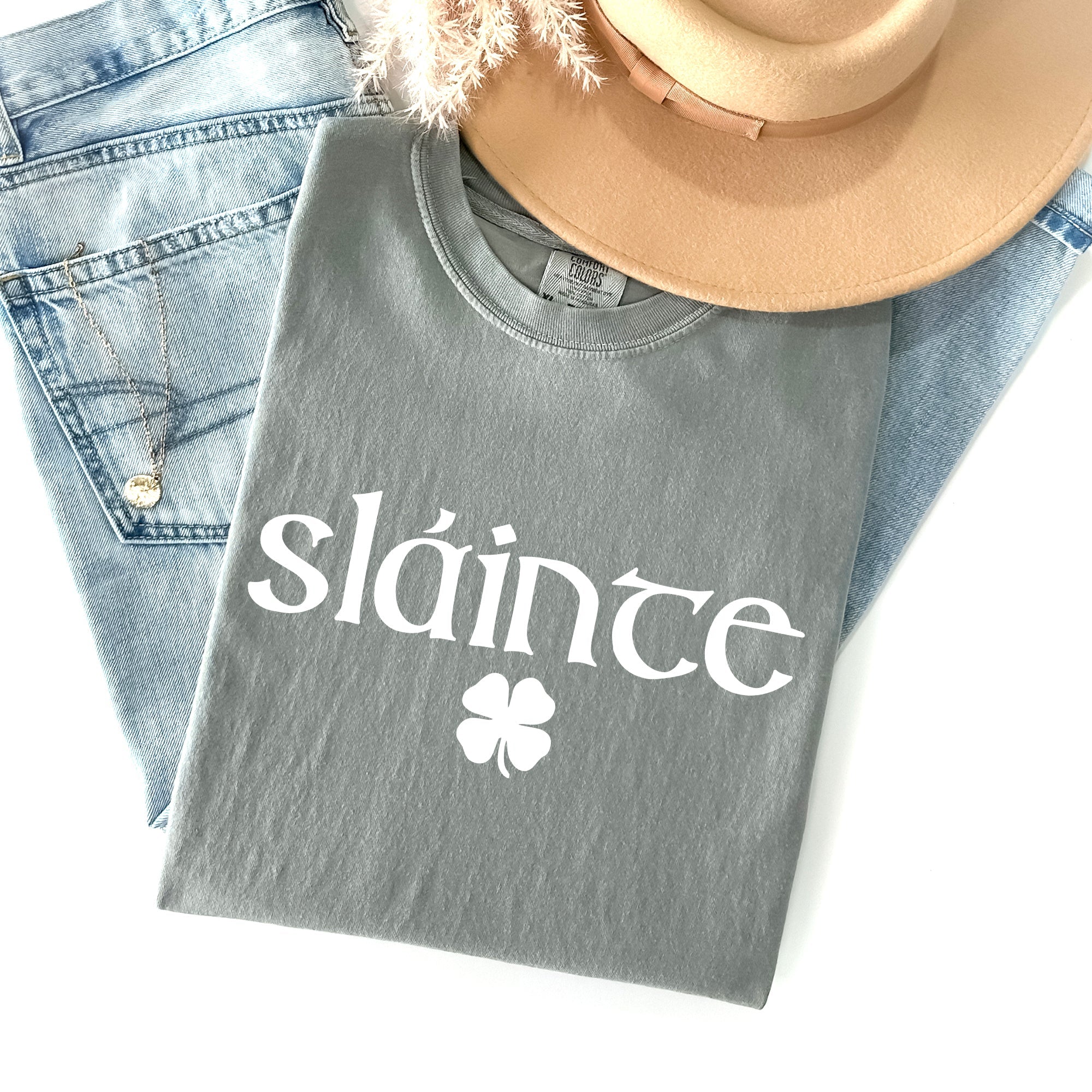 Slainte Gaelic Health Luck St Patrick's Day Classic Vintage Limited Edition Comfort Colors Tee