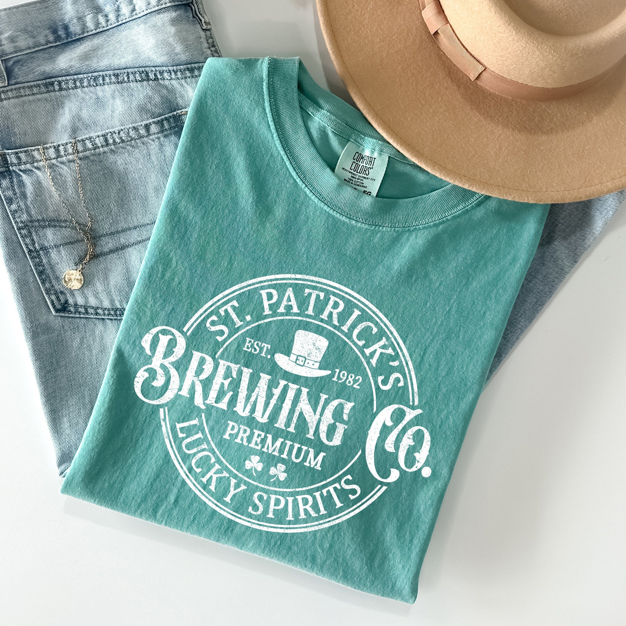 St. Patrick's Brewing Beer St. Patrick's Day Vintage Style Edition Comfort Colors Tee