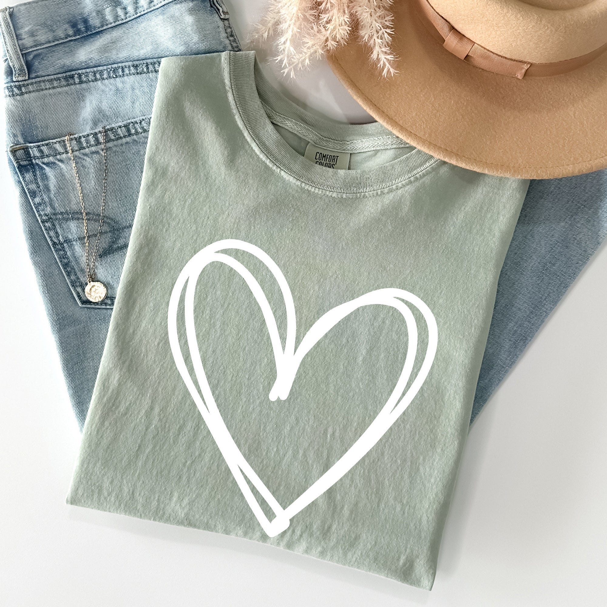 Double Heart St Patrick's Day Vintage Emblem Celebrates Irish Heritage Comfort Colors Tee