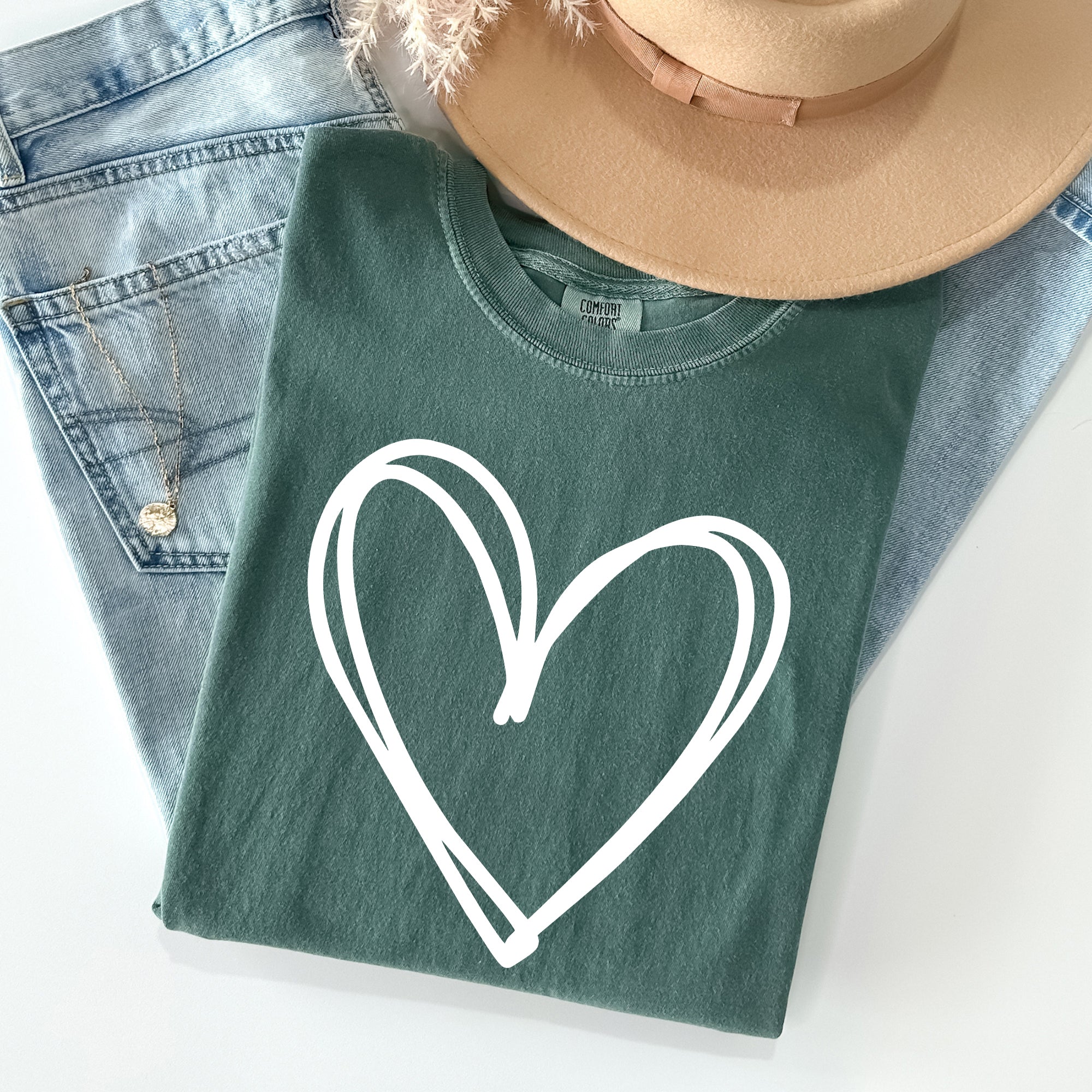 Double Heart St Patrick's Day Vintage Emblem Celebrates Irish Heritage Comfort Colors Tee
