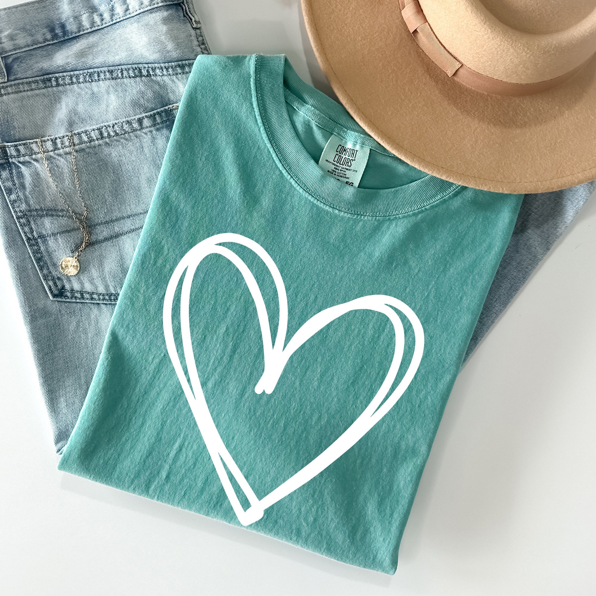 Double Heart St Patrick's Day Vintage Emblem Celebrates Irish Heritage Comfort Colors Tee