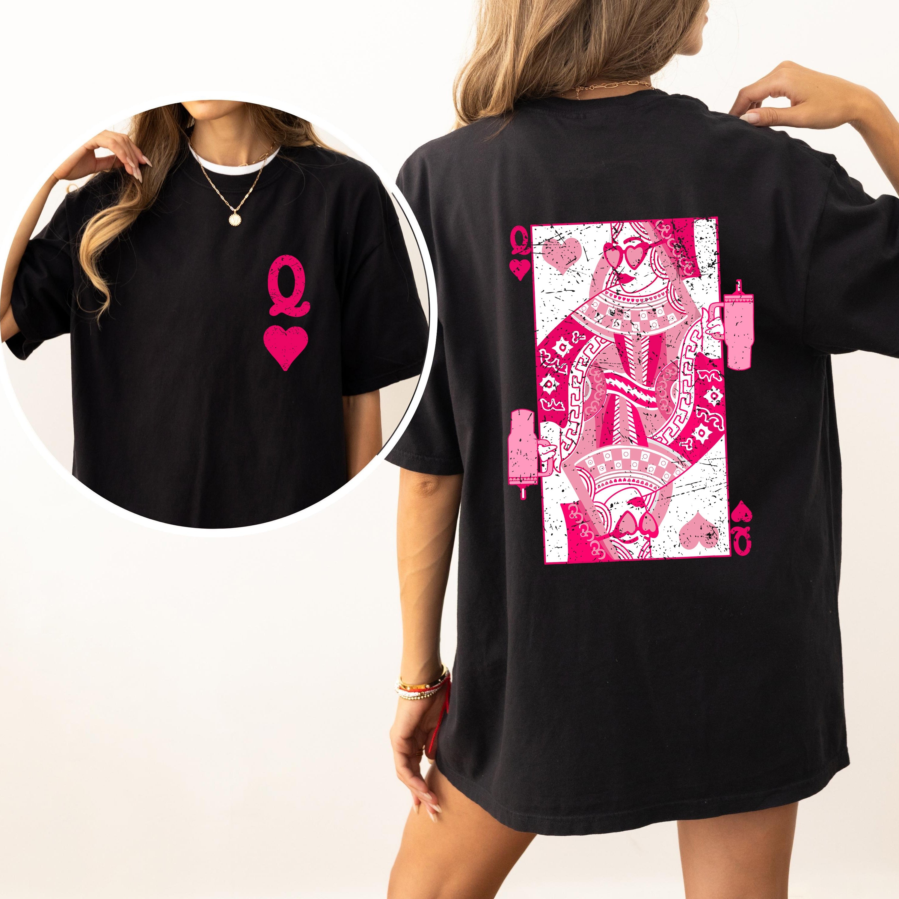 Queen of Hearts, Cards, Games, Valentine's Day Vintage Style Edition Comfort Colors Tee