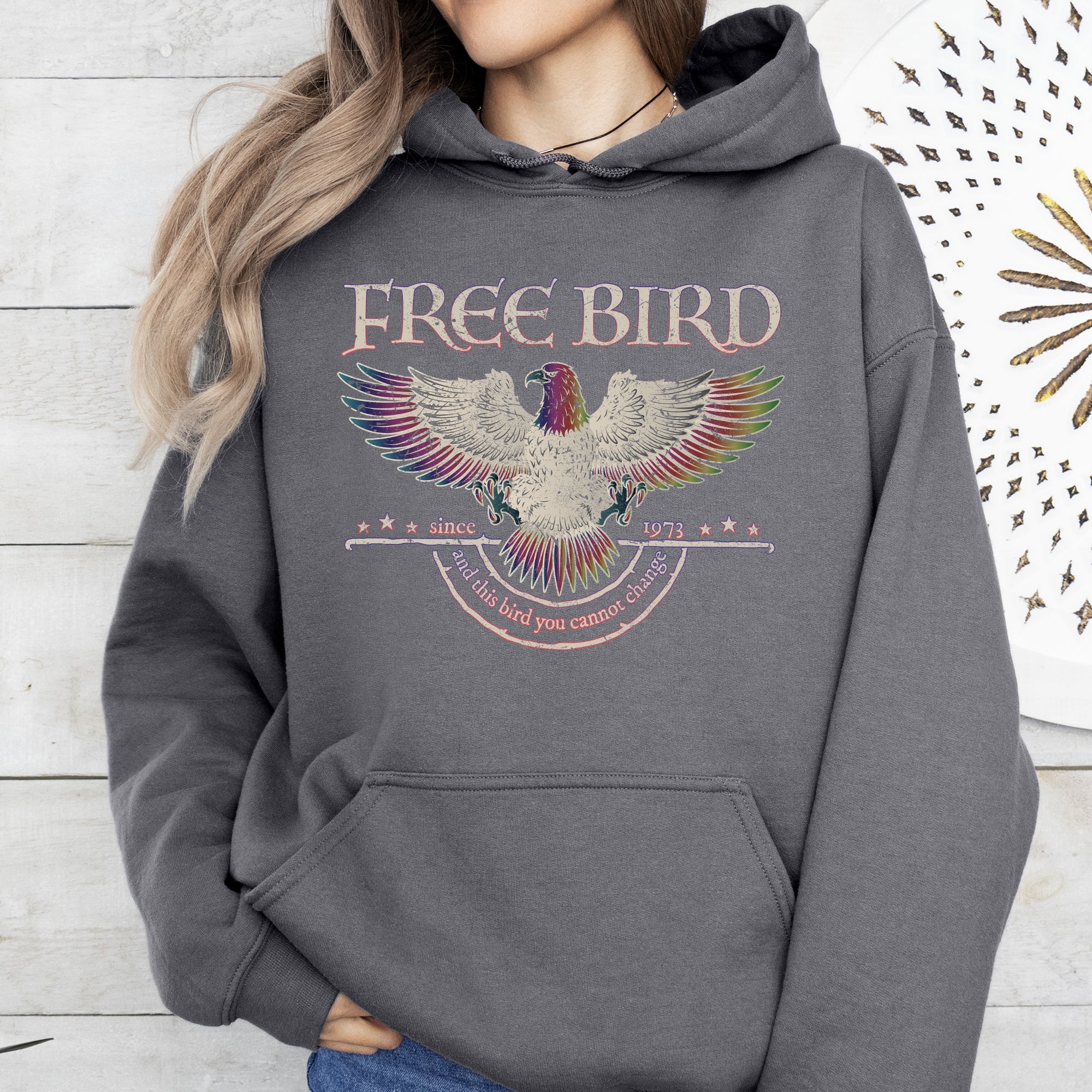 Free Bird Old School Band Retro Rock Graphic Hoodie For Nostalgic Music Lovers Fans Everywhere