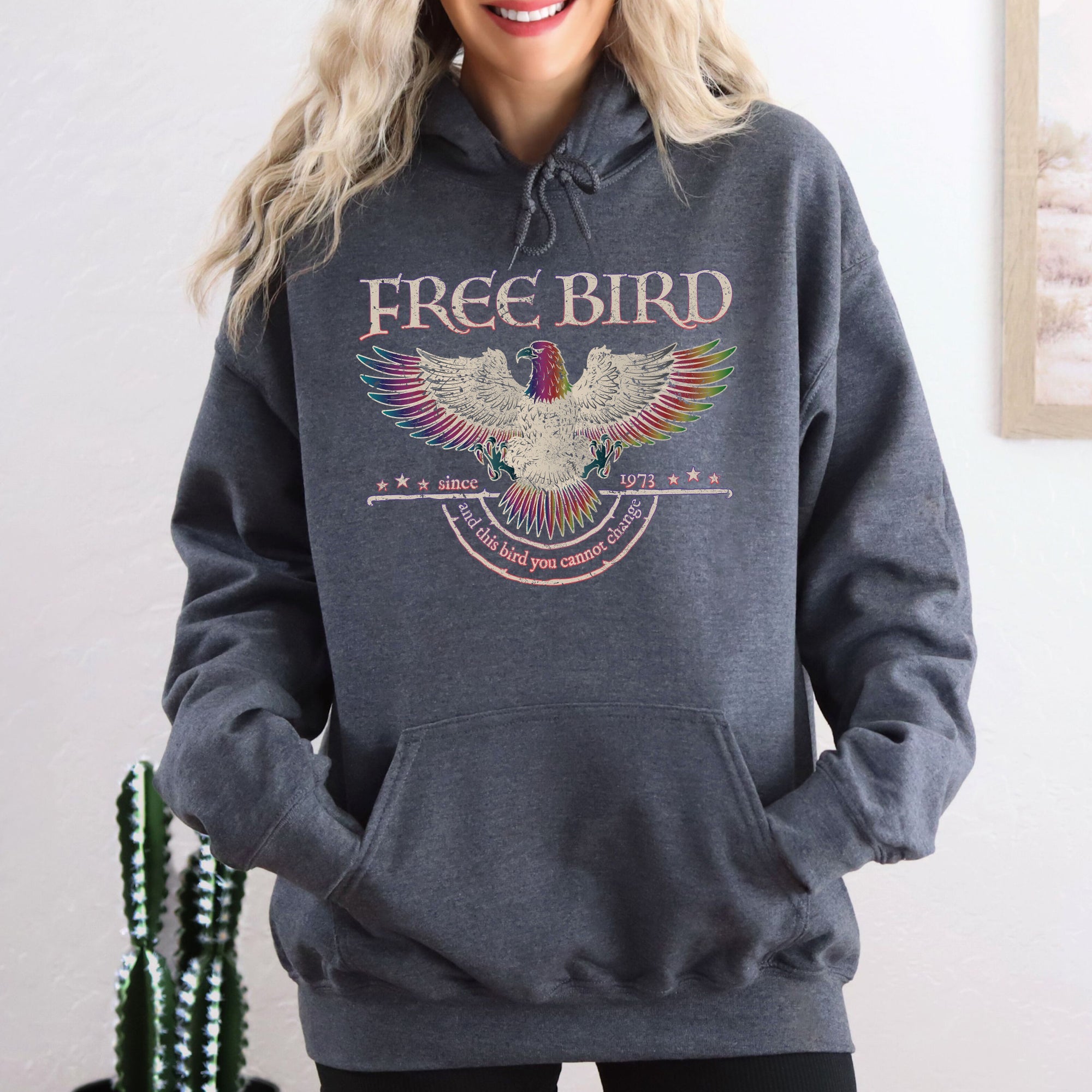 Free Bird Old School Band Retro Rock Graphic Hoodie For Nostalgic Music Lovers Fans Everywhere