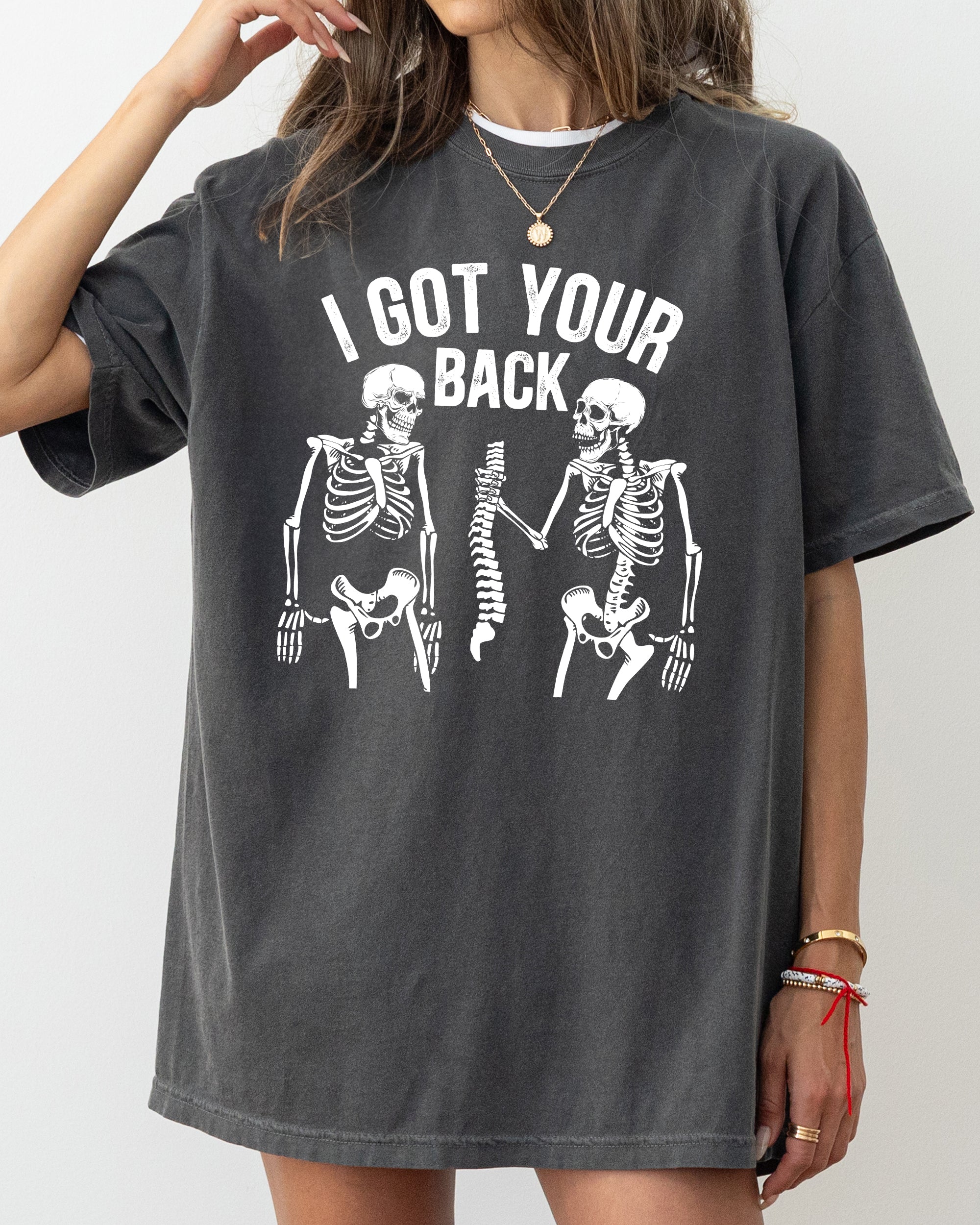 I Got Your Back Skeleton Witch Aesthetic Meme Halloween Spooky Costume Comfort Colors Tee