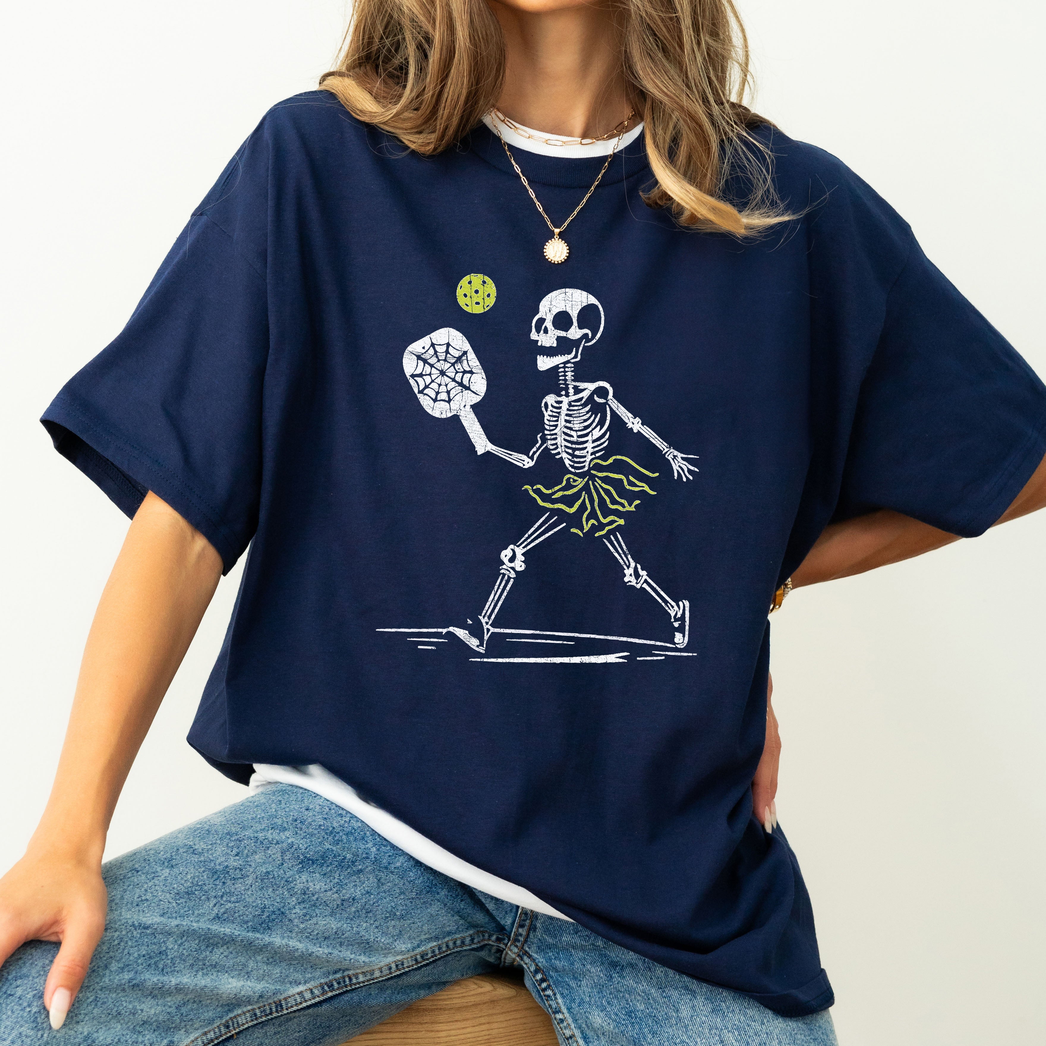 Skeleton Pickleball Funny Retro Aesthetic Vintage Classic Limited Edition Comfort Colors Tee