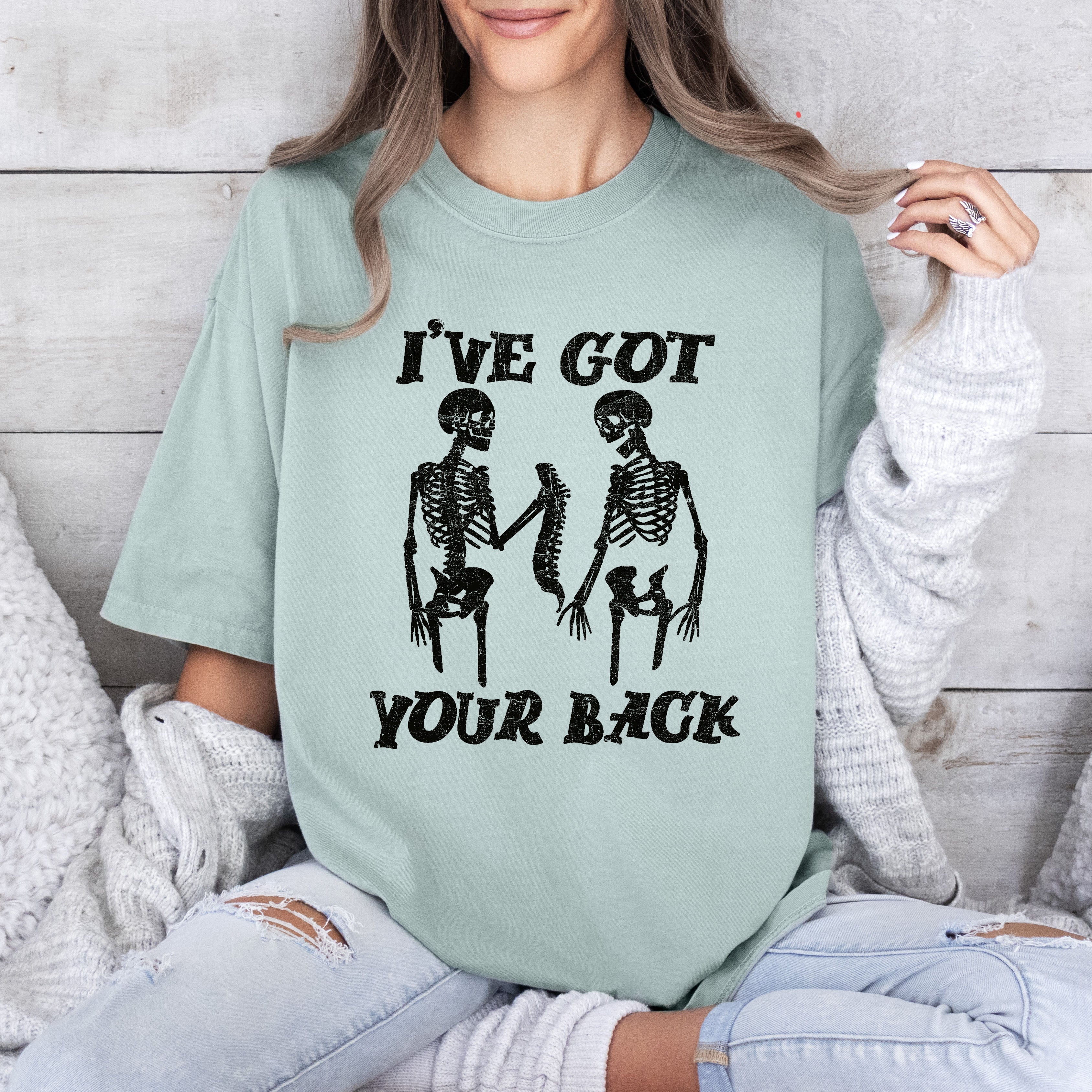 I've Got Your Back Funny Skeleton Retro Vintage Inspired Edition Comfort Colors Tee