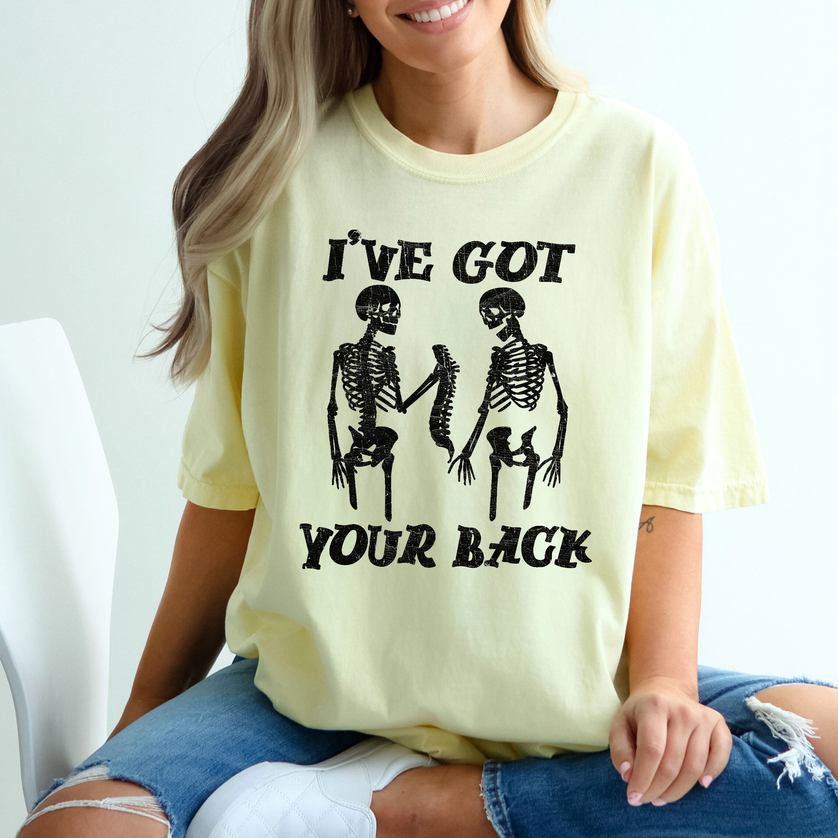 I've Got Your Back Funny Skeleton Retro Vintage Inspired Edition Comfort Colors Tee