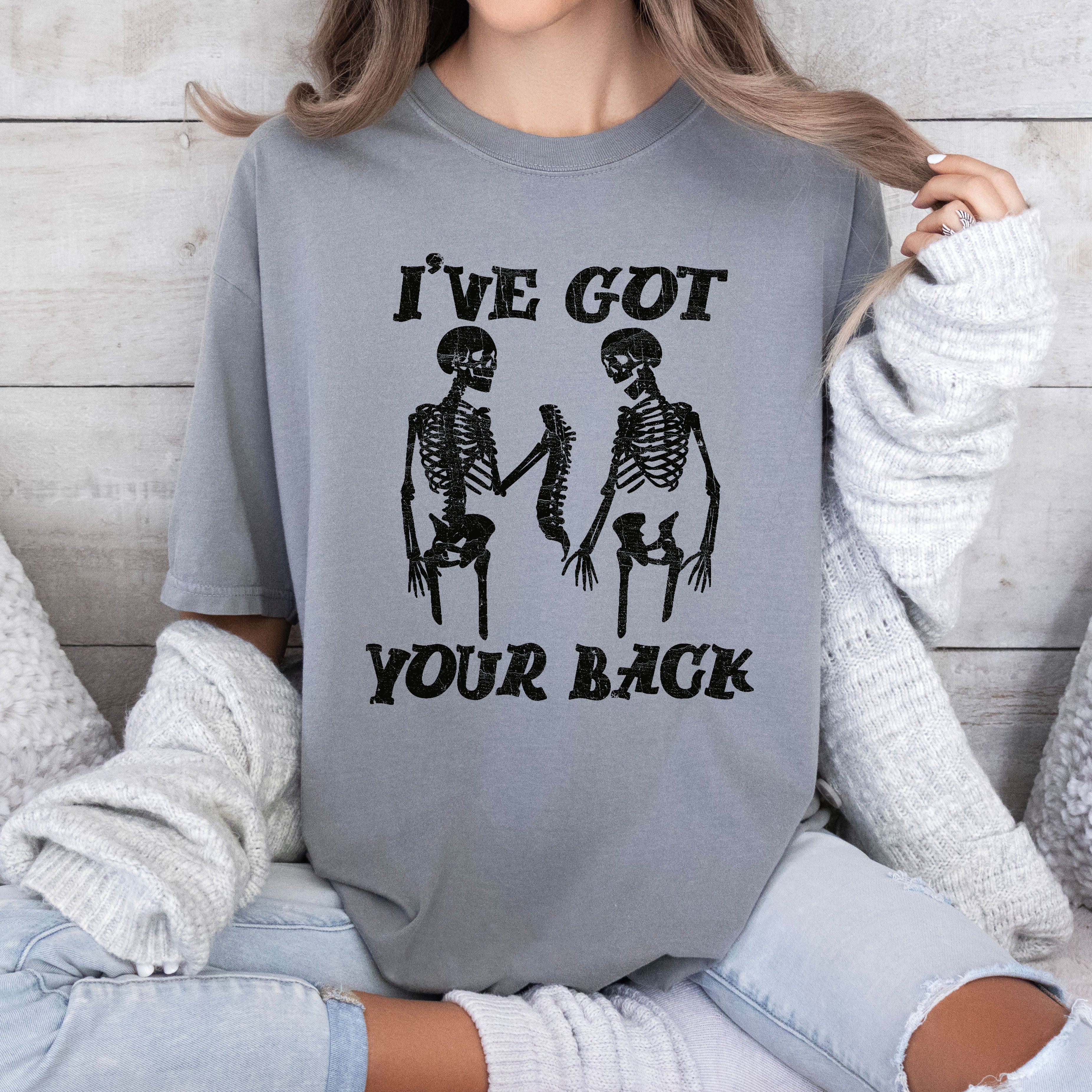 I've Got Your Back Funny Skeleton Retro Vintage Inspired Edition Comfort Colors Tee