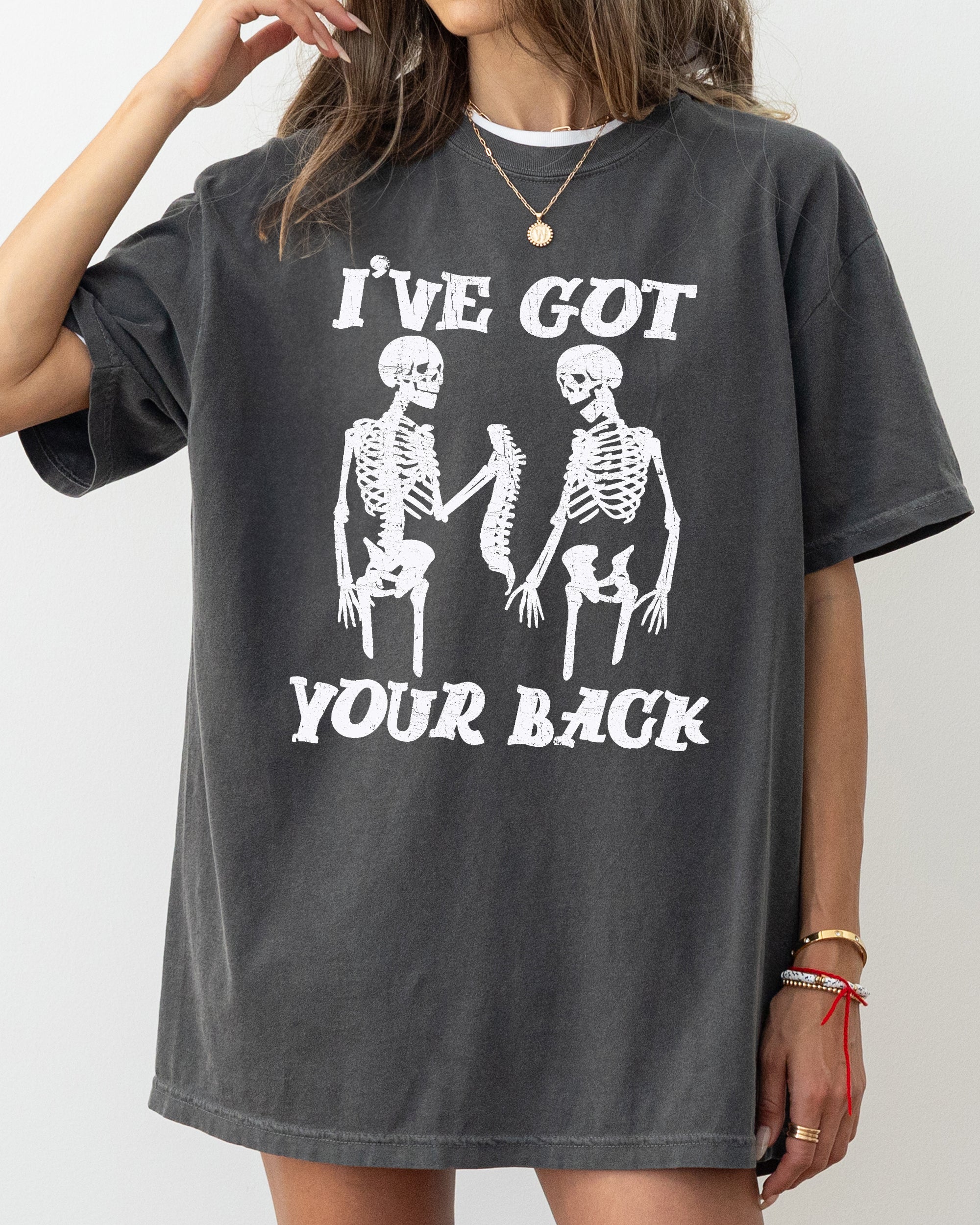 I've Got Your Back Skeleton Witch Meme Halloween Spooky Costume Comfort Colors Tee