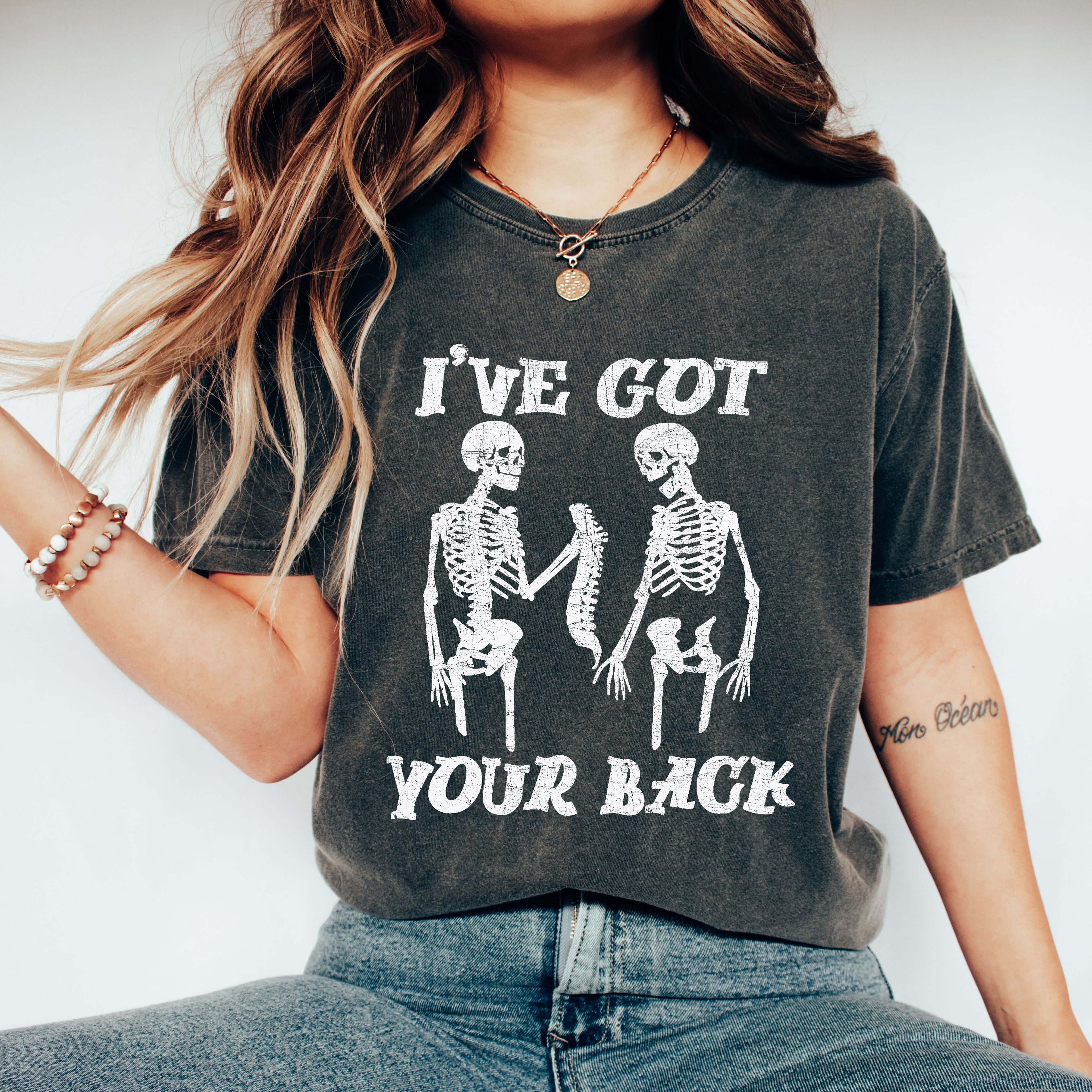 I've Got Your Back Funny Skeleton Retro Vintage Inspired Edition Comfort Colors Tee