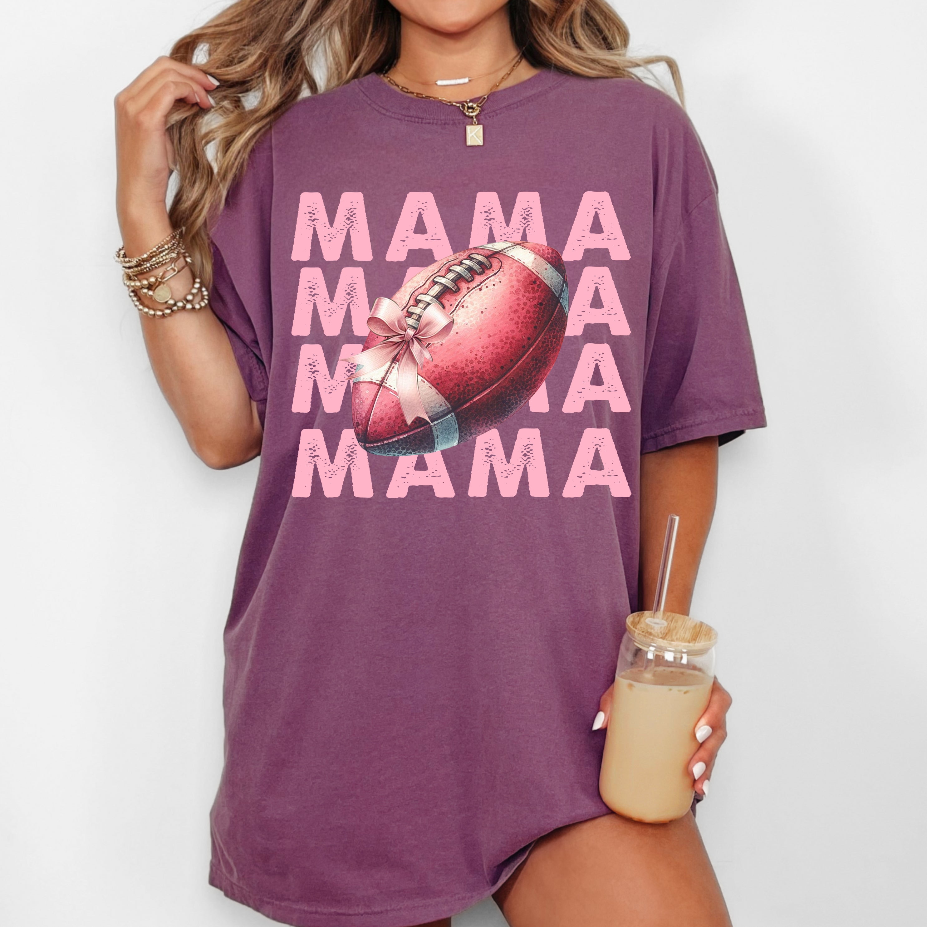 Mama Football Vintage Ghost Western Witch Aesthetic Meme Halloween Costume Comfort Colors Tee