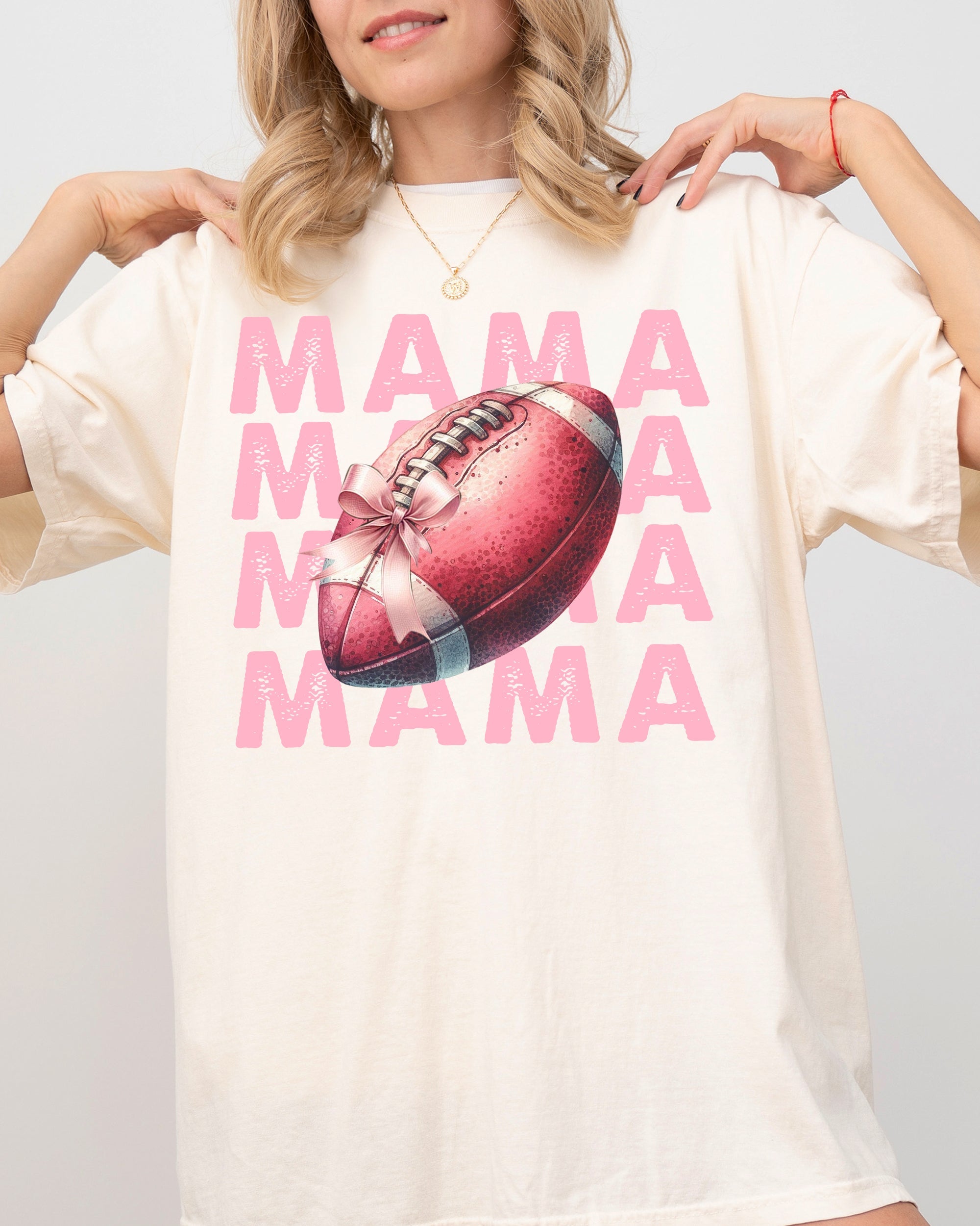 Mama Football Vintage Ghost Western Witch Aesthetic Meme Halloween Costume Comfort Colors Tee