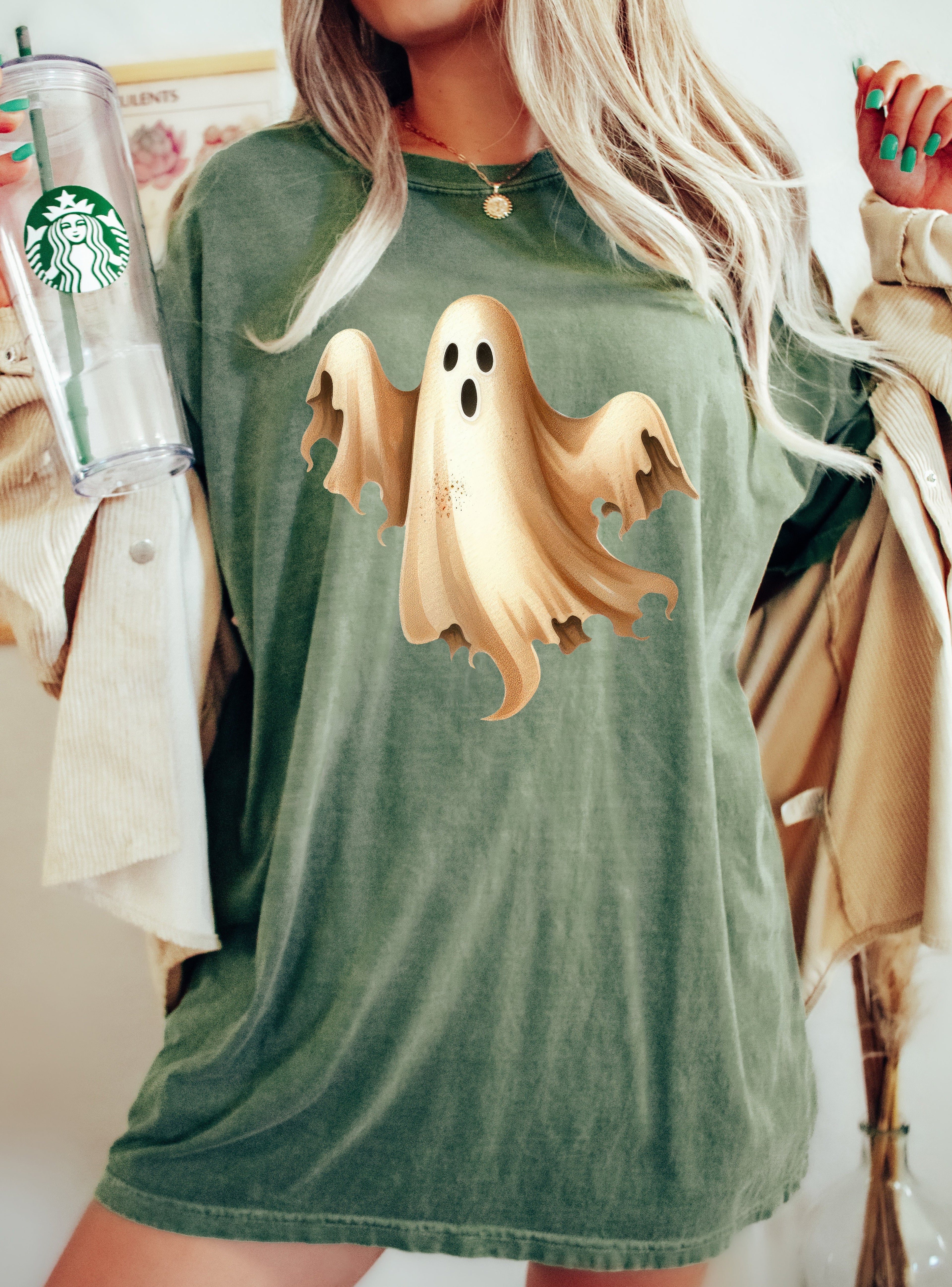 Ghost Vintage Western Witch Aesthetic Meme Halloween Collectors Edition Comfort Colors Tee