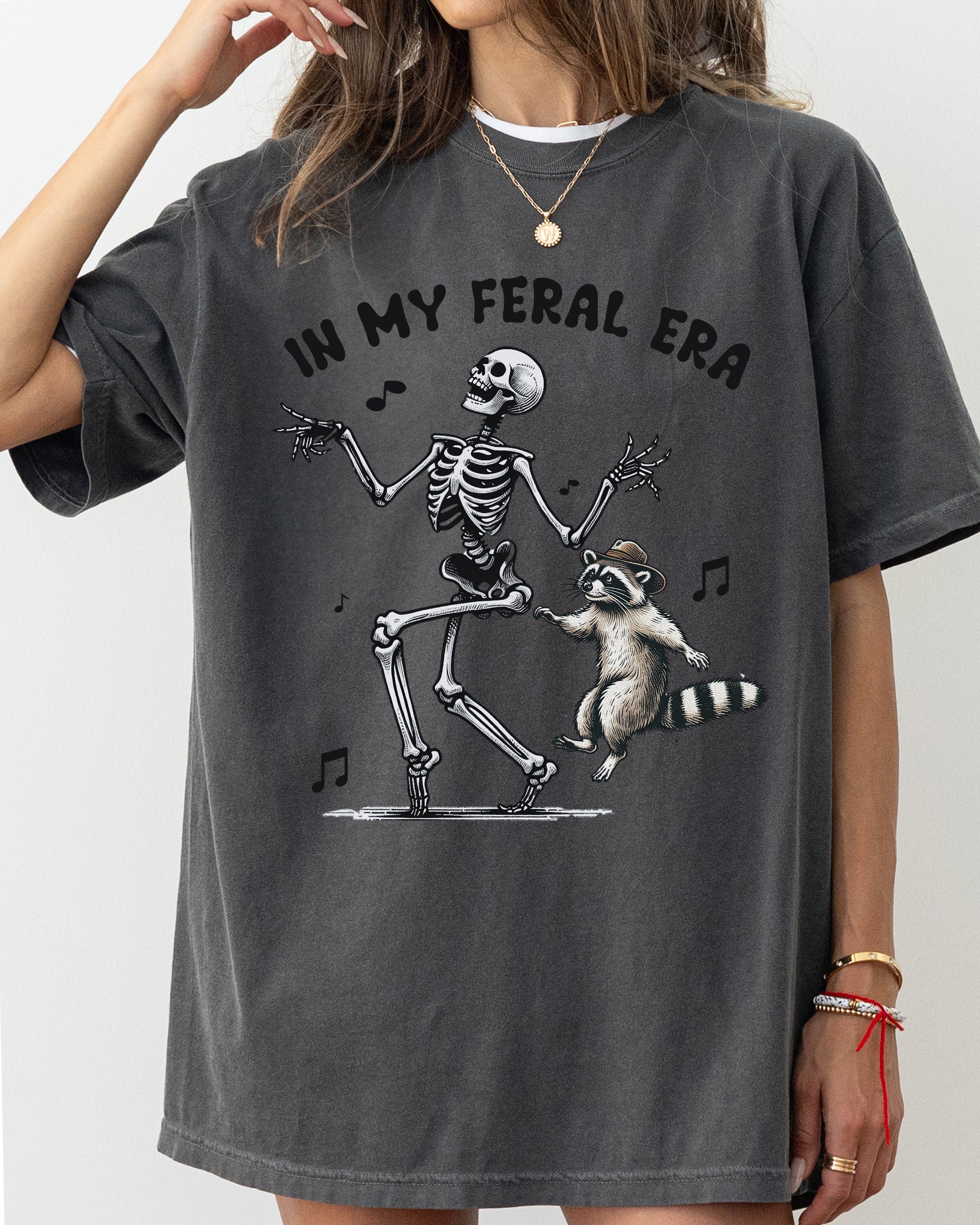 In My Feral Era Skeleton Ghost Vintage Western Witch Meme Halloween Costume Comfort Colors Tee