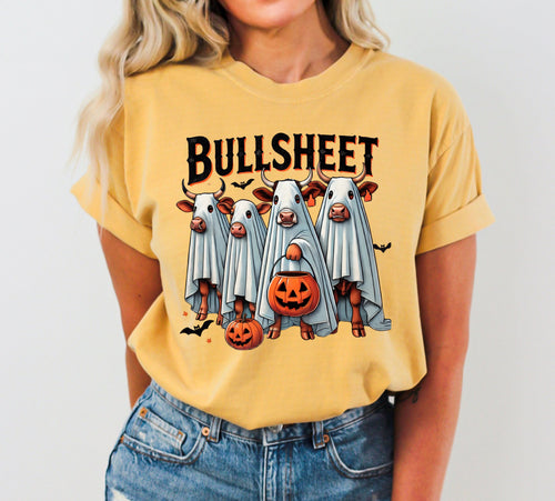 Bull Sheet Cow Farm Vintage Western Witch Meme Halloween Costume Comfort Colors Tee
