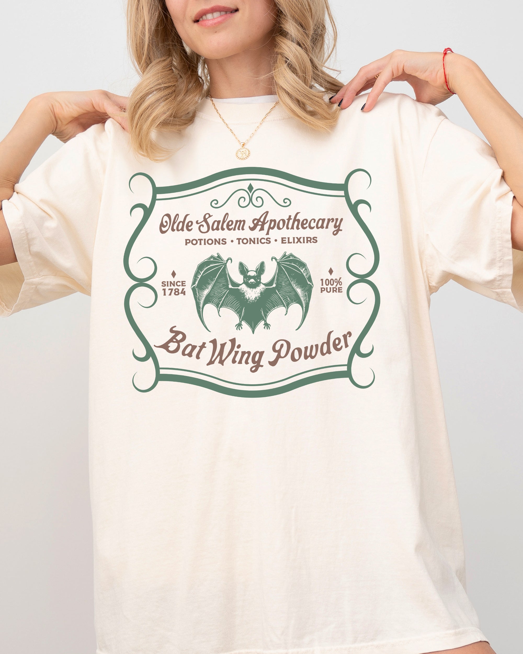 Olde Salem Apothecary Vintage Western Witch Halloween Meme Collection Comfort Colors Tee