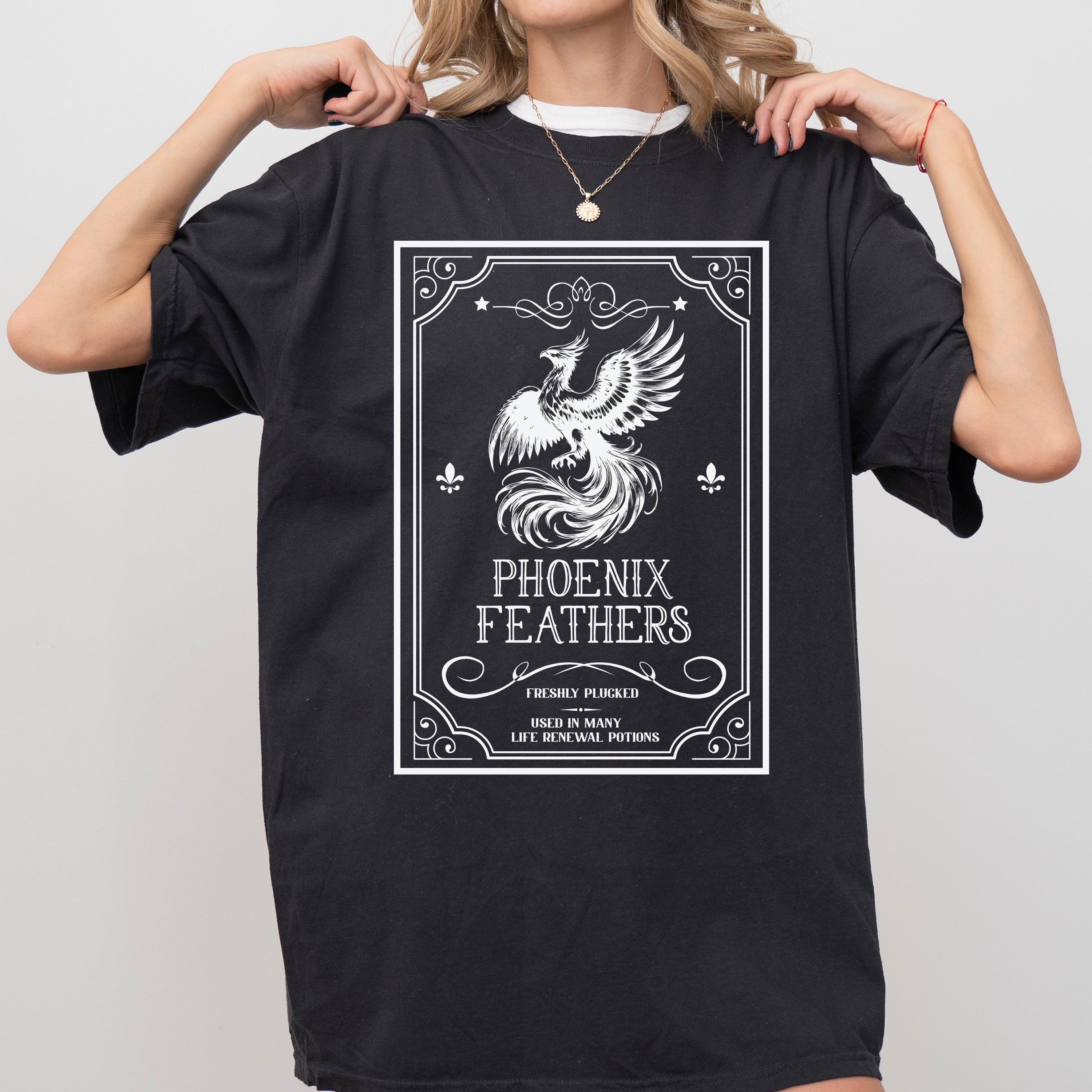 Phoenix Feathers Vintage Western Witch Halloween Costume Artwork Comfort Colors Tee
