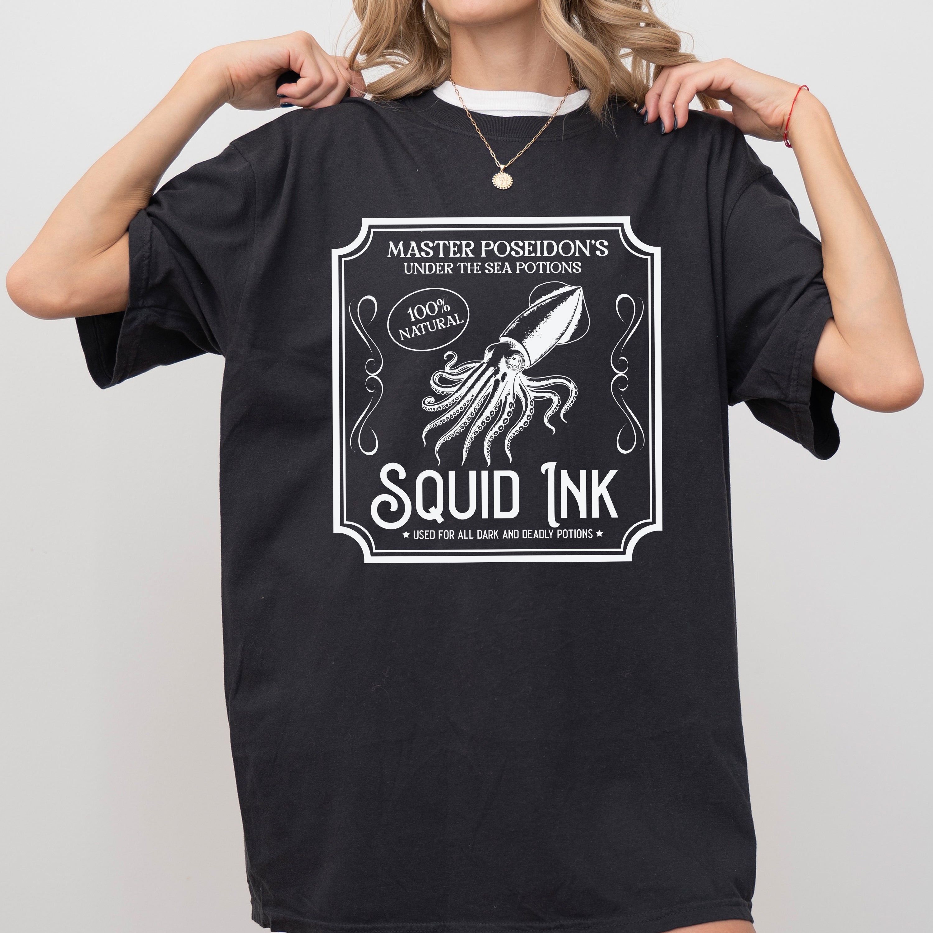 Squid Ink Vintage Western Witch Aesthetic Meme Halloween Costume Comfort Colors Tee