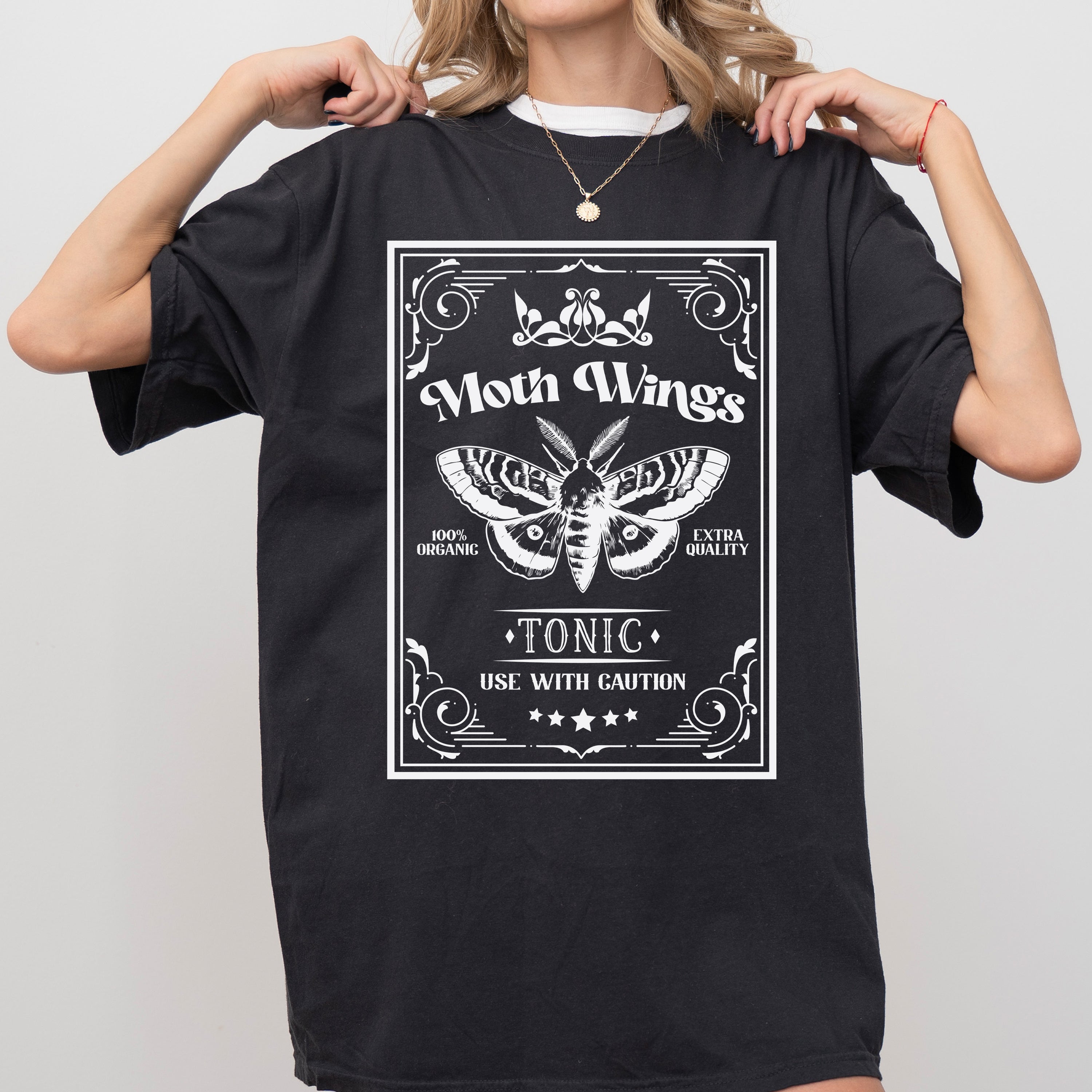 Moth Wings Vintage Western Witch Aesthetic Meme Halloween Costume Comfort Colors Tee