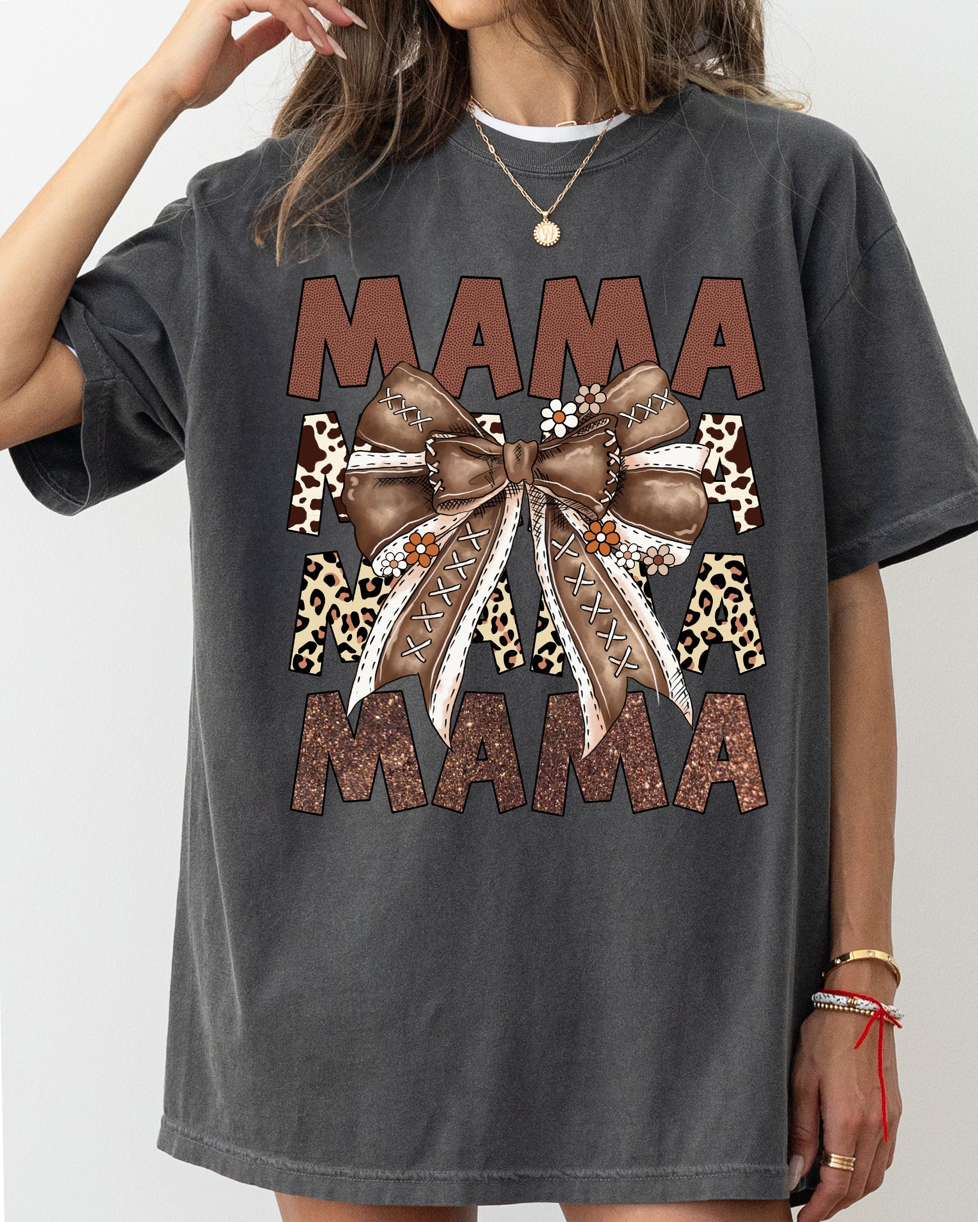 Mama Football Vintage Western Witch Meme Halloween Costume Collection Comfort Colors Tee