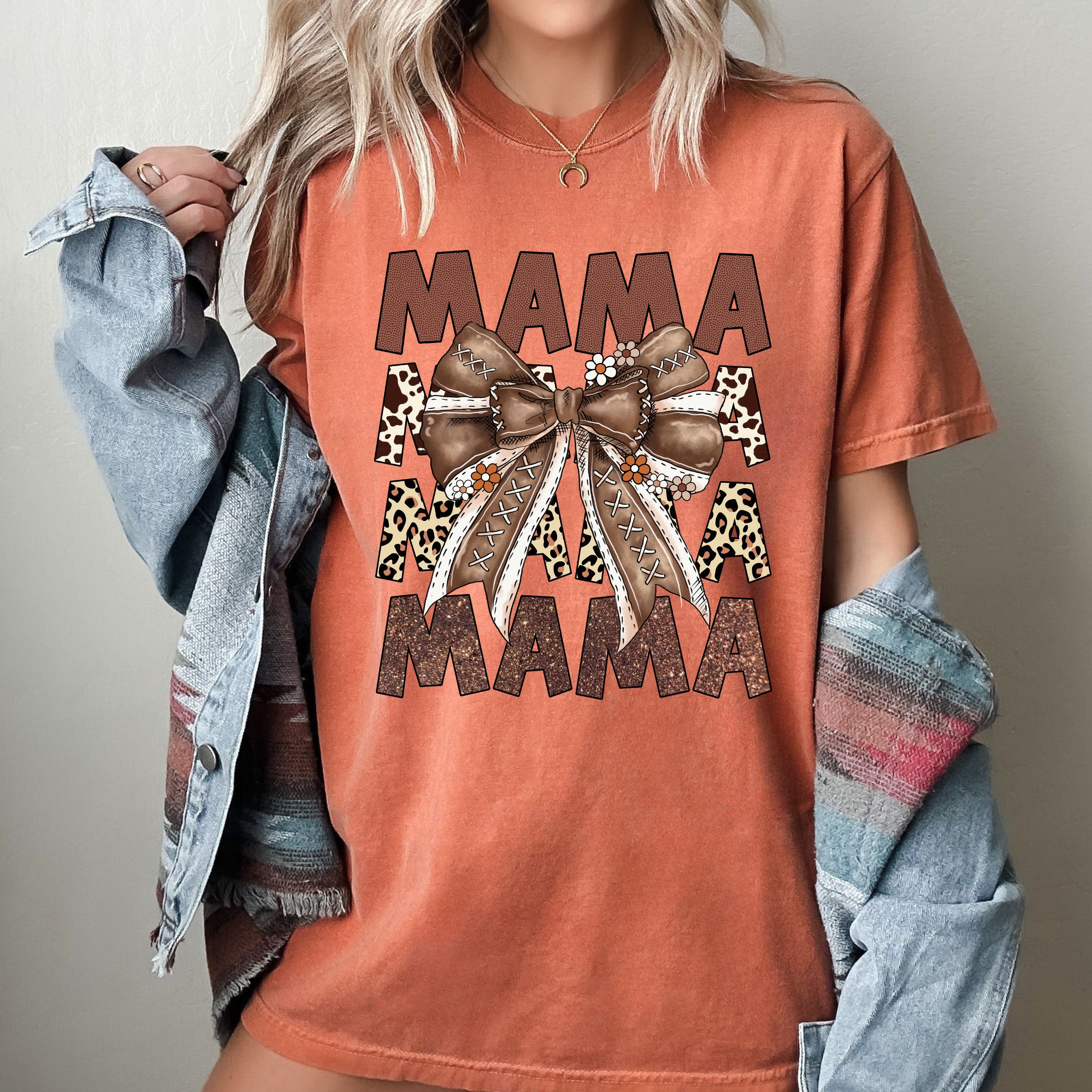 Mama Football Vintage Western Witch Meme Halloween Costume Collection Comfort Colors Tee