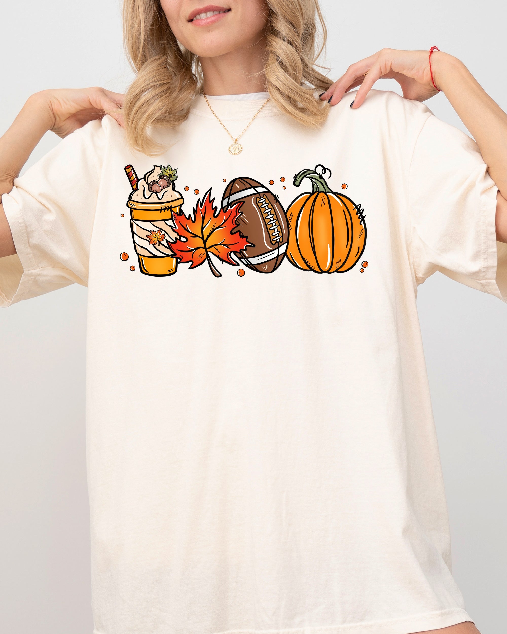 Football Icons Fall Pumpkin Vintage Western Witch Halloween Costume Comfort Colors Tee