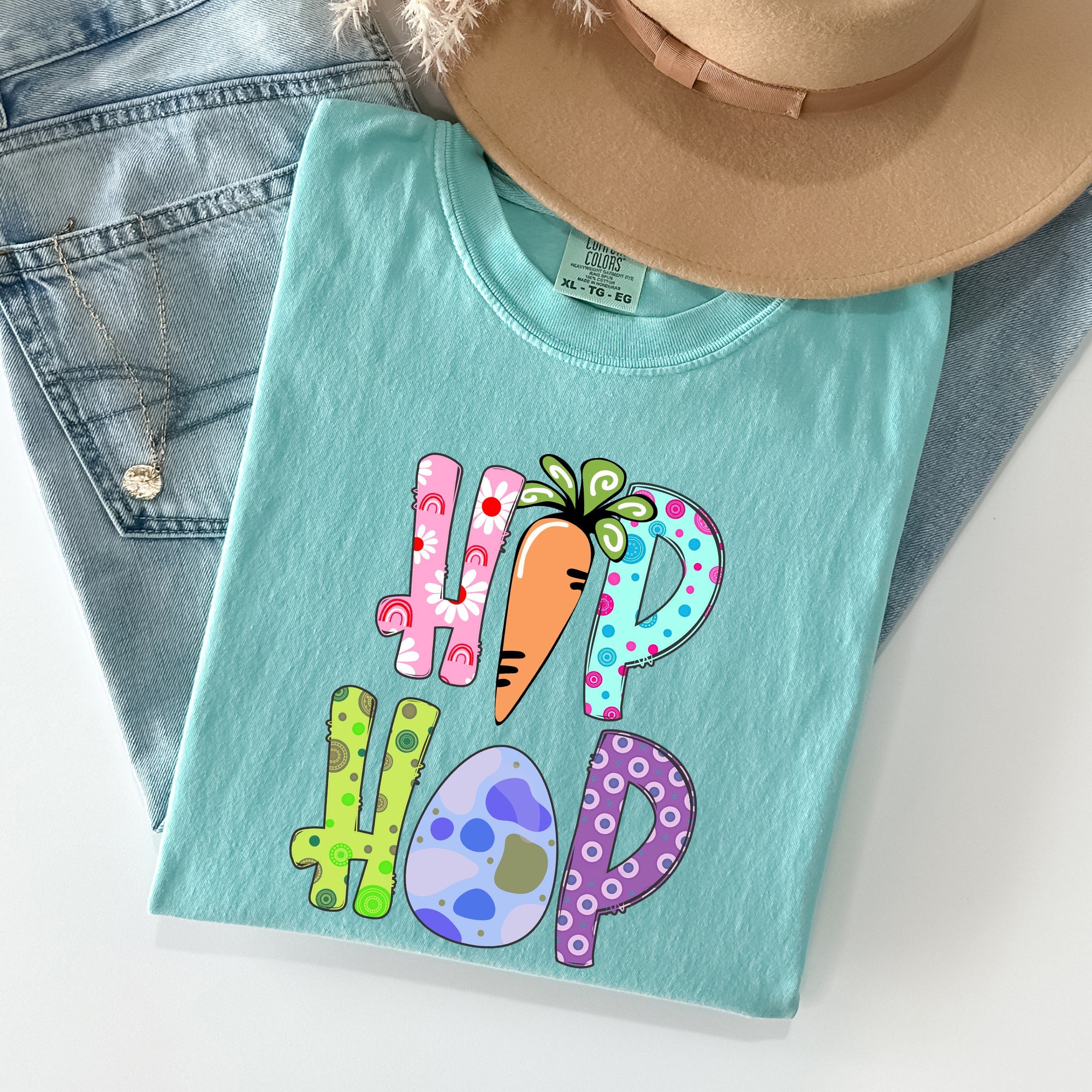 Hip Hop Easter Colorful Vintage Streetwear Vibe Graphic Expression Artwork Comfort Colors Tee