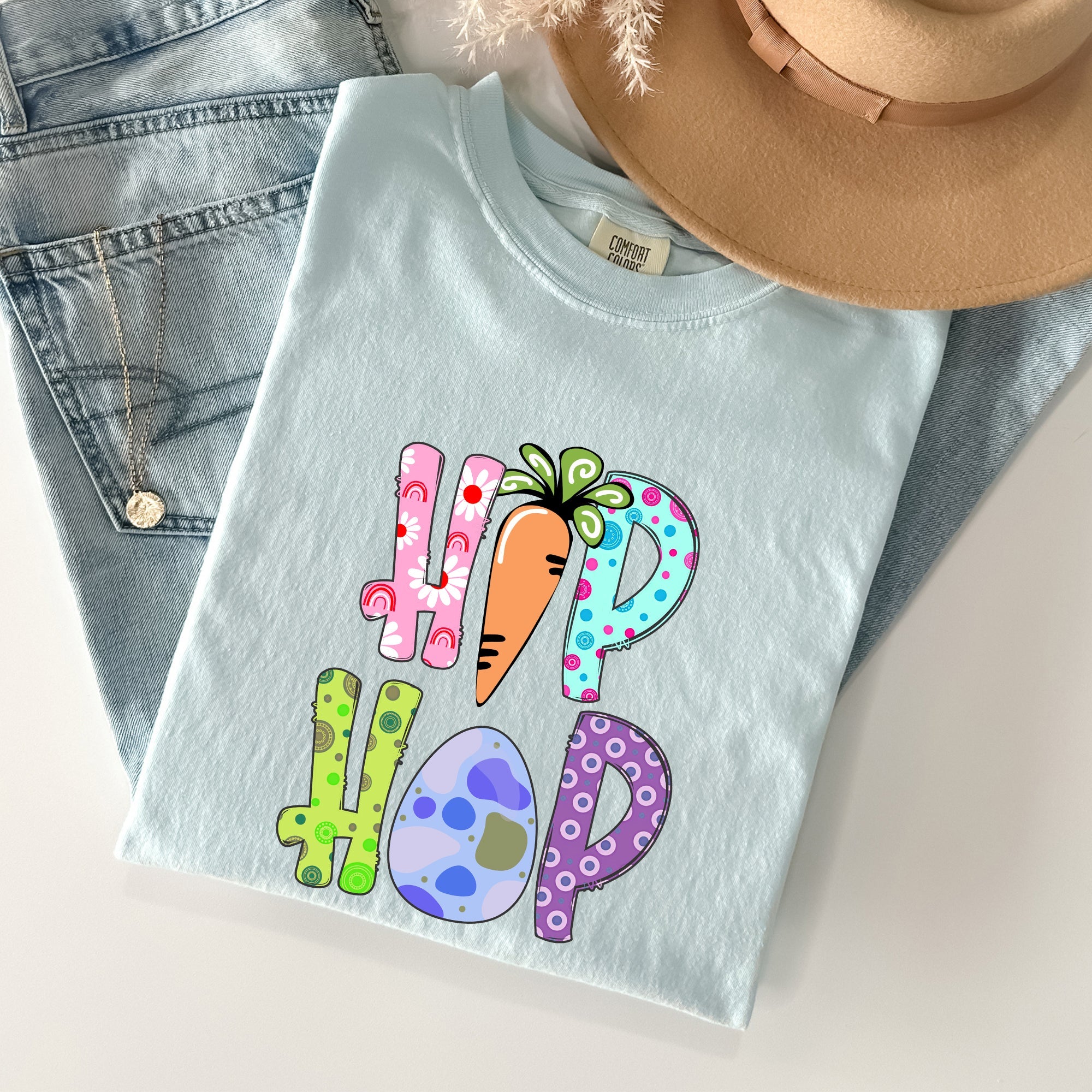 Hip Hop Easter Colorful Vintage Streetwear Vibe Graphic Expression Artwork Comfort Colors Tee