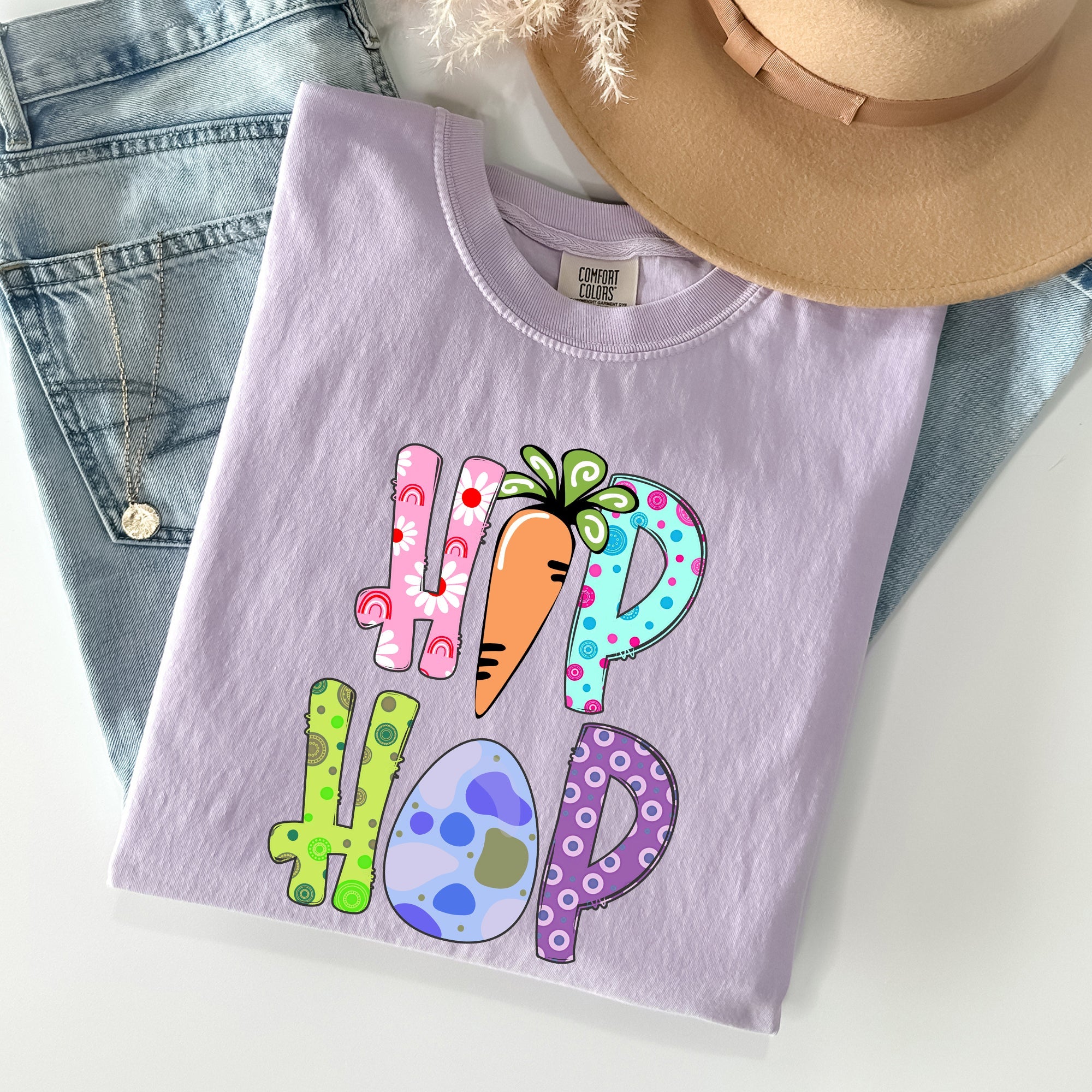 Hip Hop Easter Colorful Vintage Streetwear Vibe Graphic Expression Artwork Comfort Colors Tee