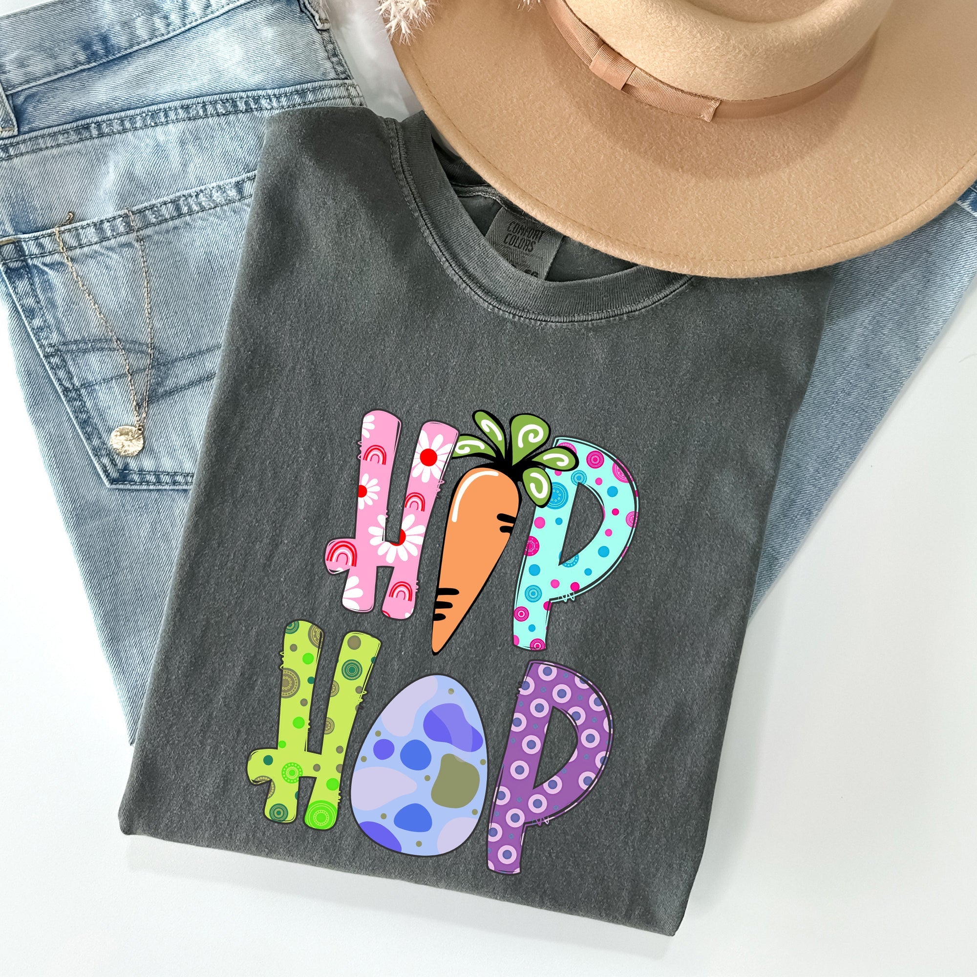 Hip Hop Easter Colorful Vintage Streetwear Vibe Graphic Expression Artwork Comfort Colors Tee