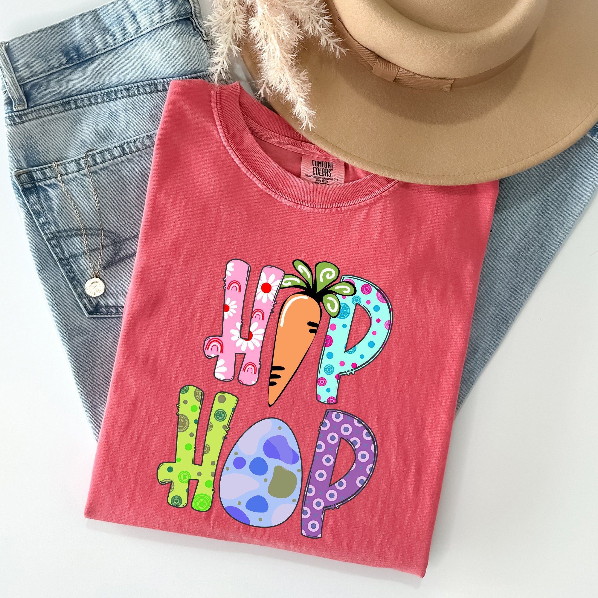 Hip Hop Easter Colorful Vintage Streetwear Vibe Graphic Expression Artwork Comfort Colors Tee