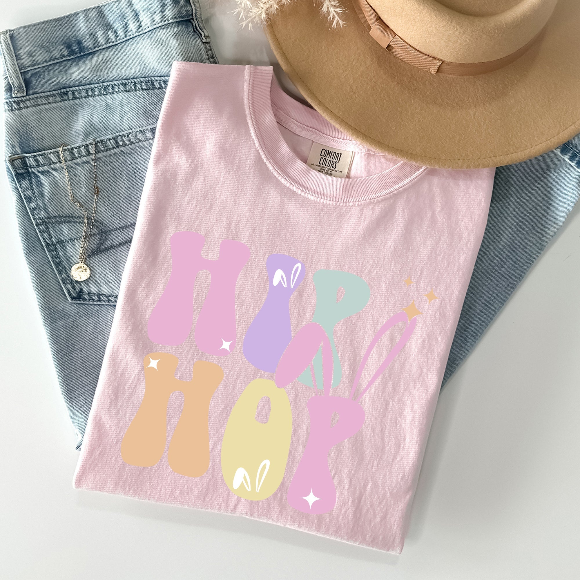 Hip Hop, Retro Easter, Bunny, Rabbit Comfort Colors Tee